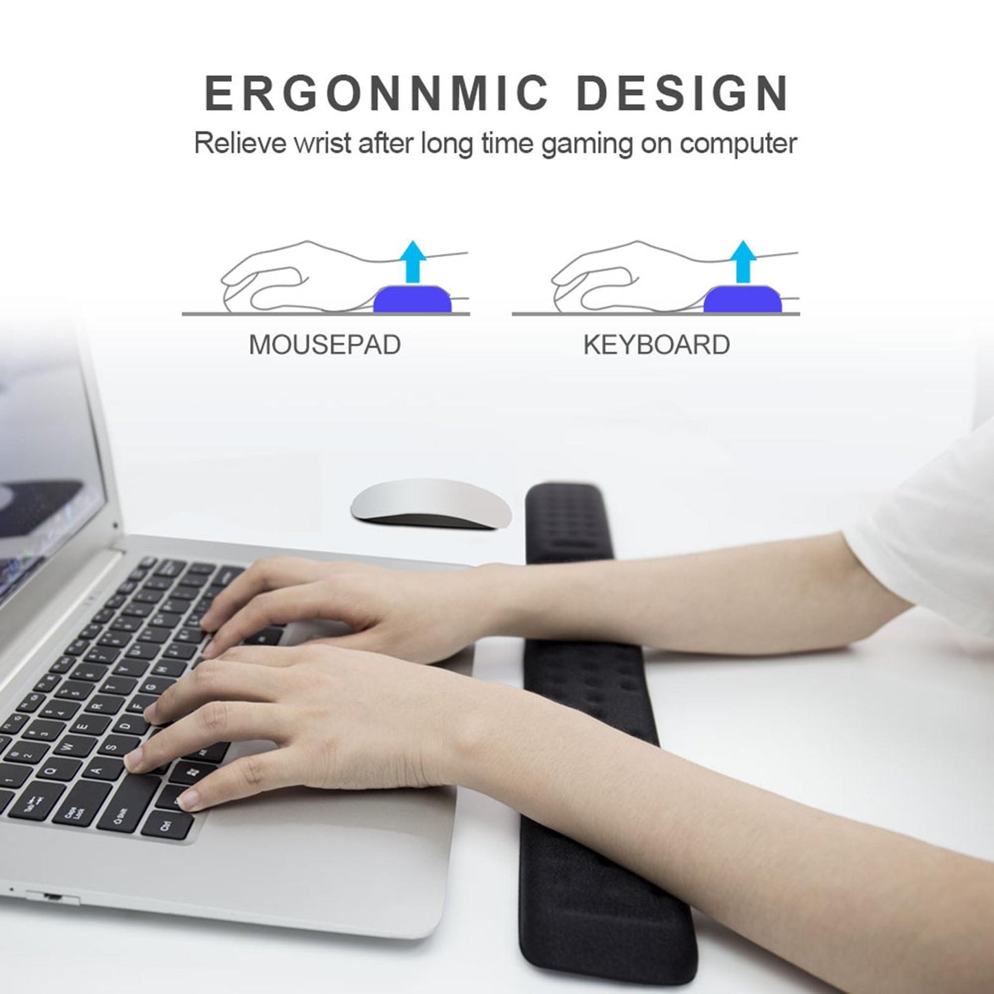 Keyboard Wrist Rest Pad Mouse Wrist Rest Support for Computer PC Office M