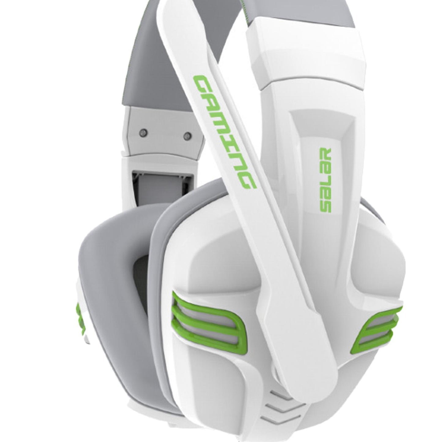 3.5mm Stereo Gaming Headset Wired Headphone with Mic Noise Cancelling White