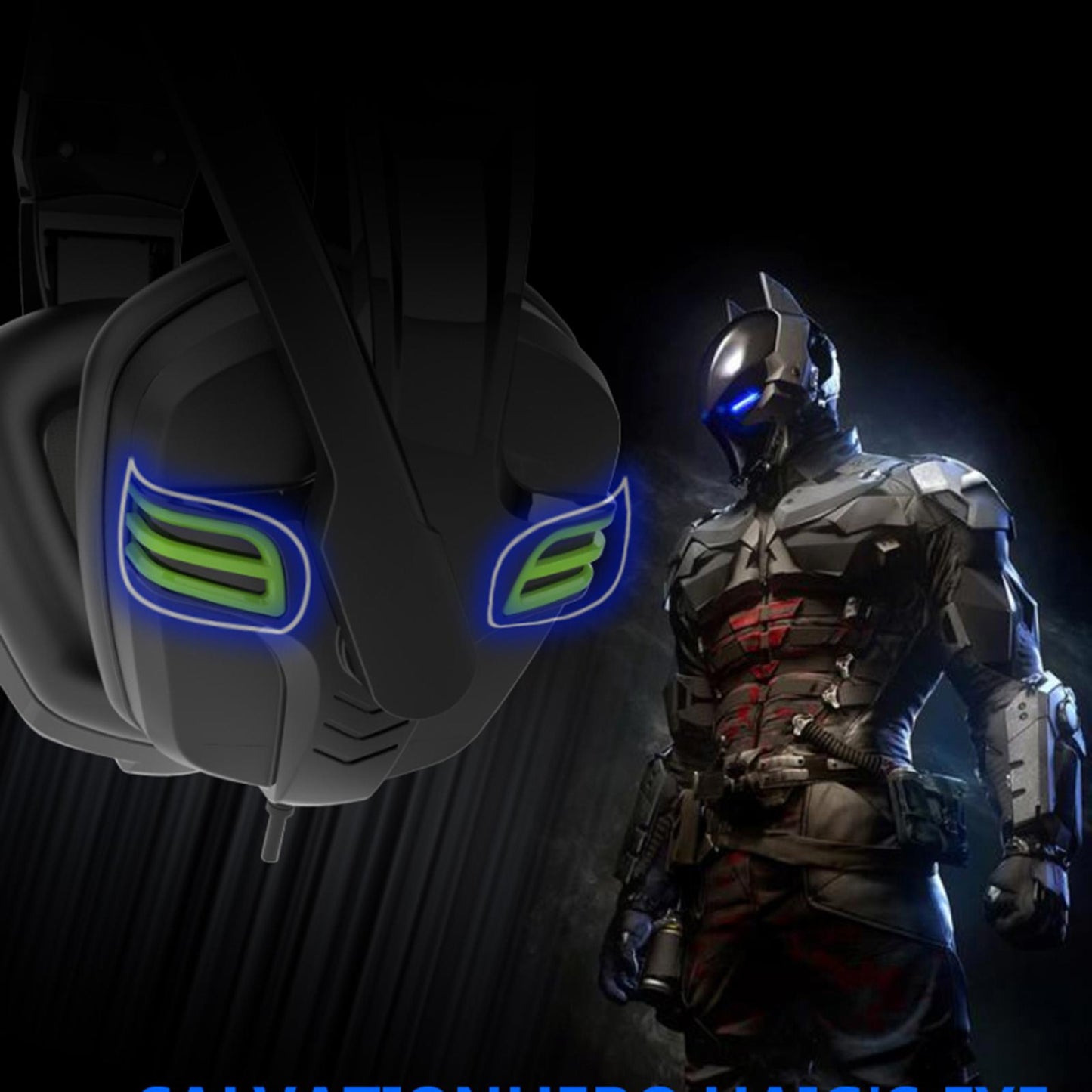 3.5mm Stereo Gaming Headset Wired Headphone with Mic Noise Cancelling Black
