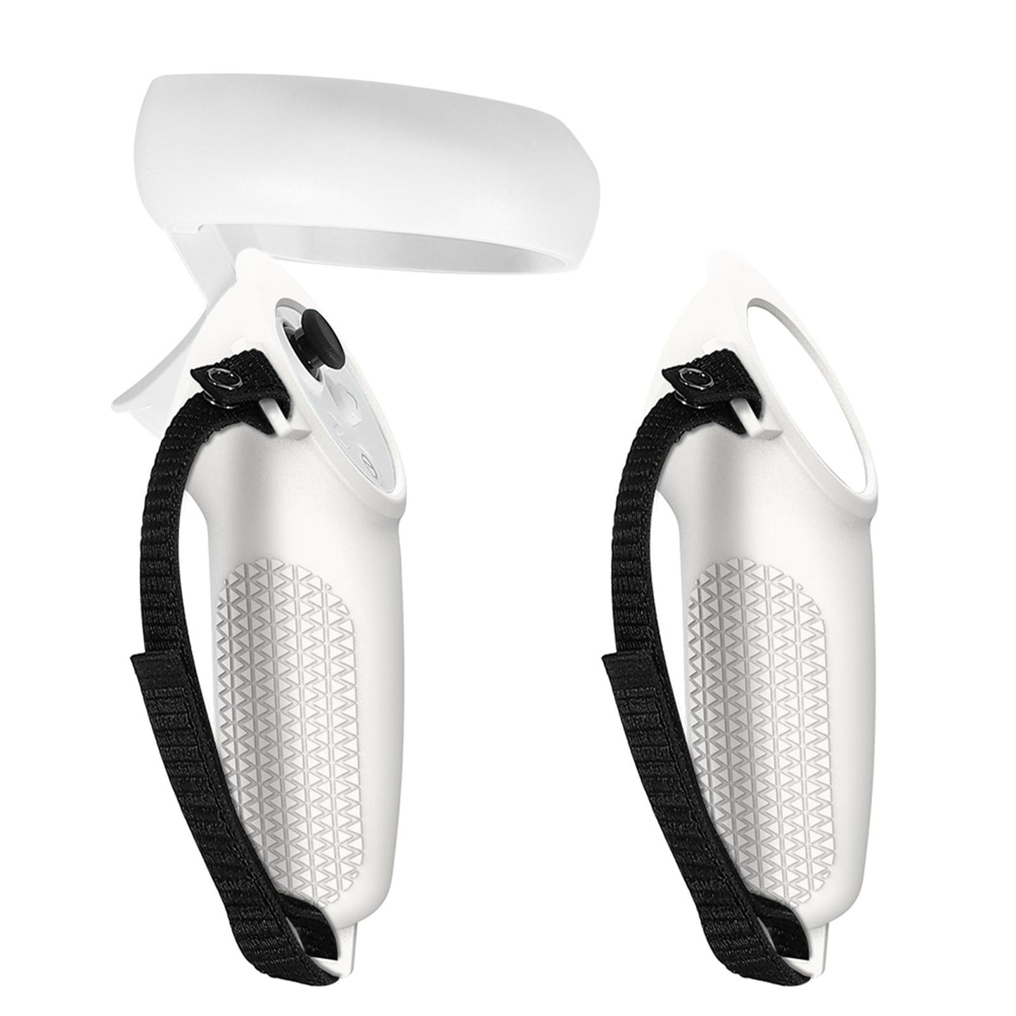 2Pcs Grip Cover Fits for Neo 3 Anti-Throw with Adjustable Hand Strap White