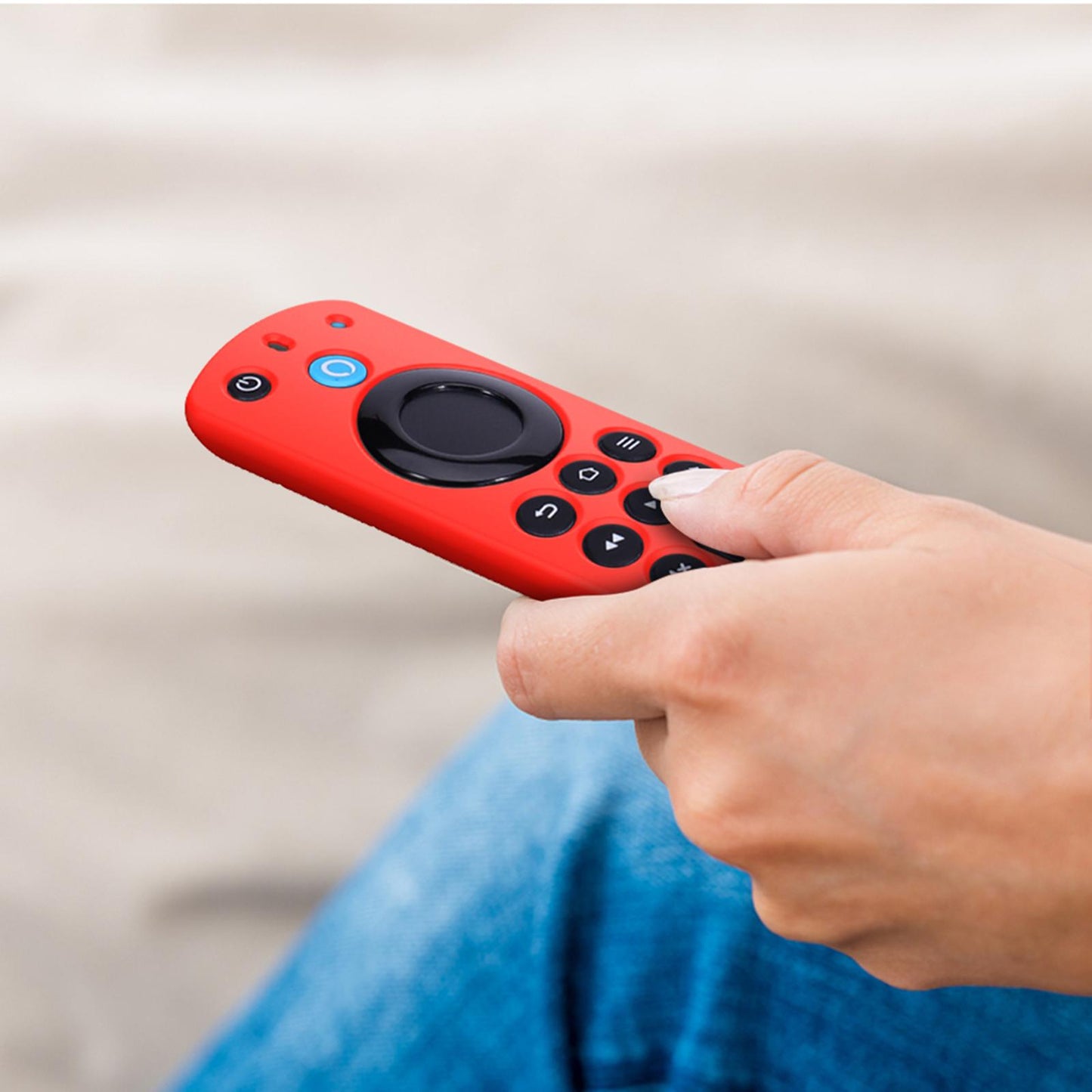 Remote Control Sleeve Cover Shell for ALEXA Voice Remote 3rd Gen red