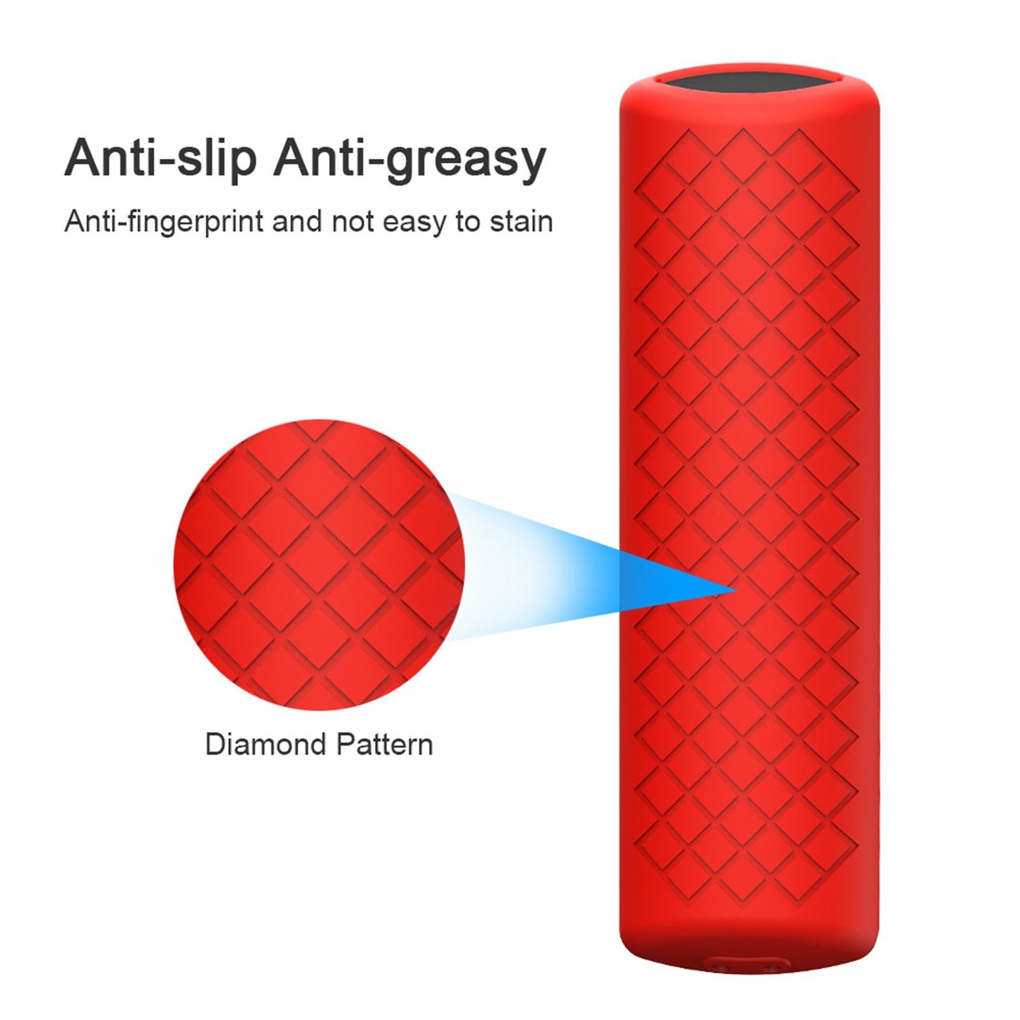 Remote Control Sleeve Cover Shell for ALEXA Voice Remote 3rd Gen red