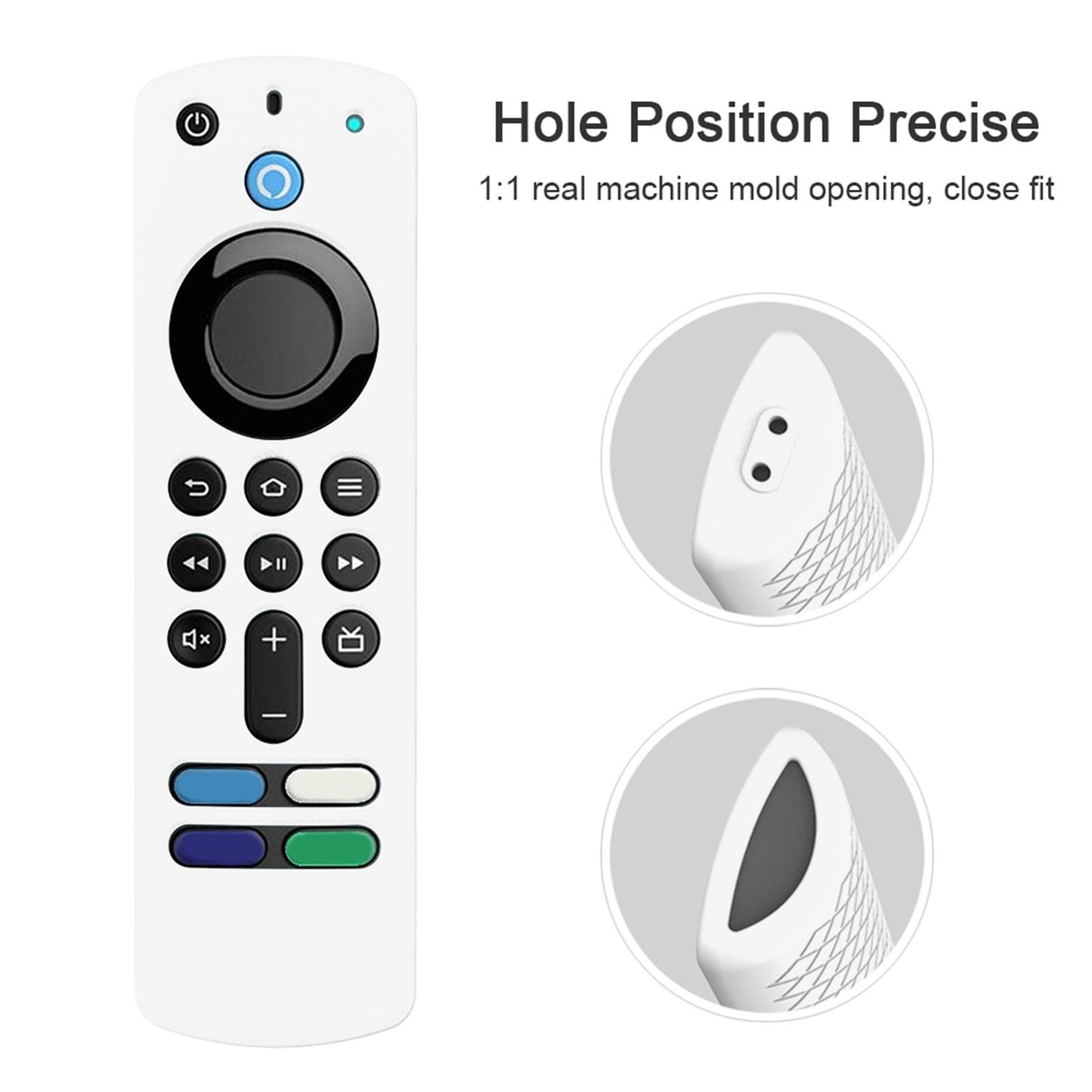 Remote Control Sleeve Cover Shell for ALEXA Voice Remote 3rd Gen white