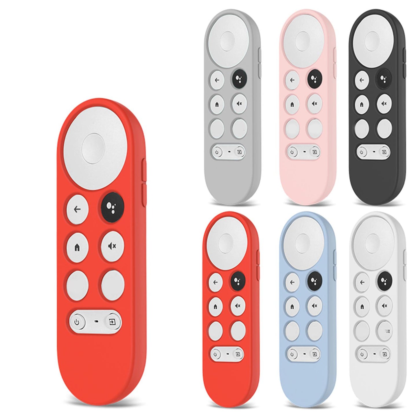 Silicone Protective Case Remote Cover for Google 2020 Voice Remote Pink