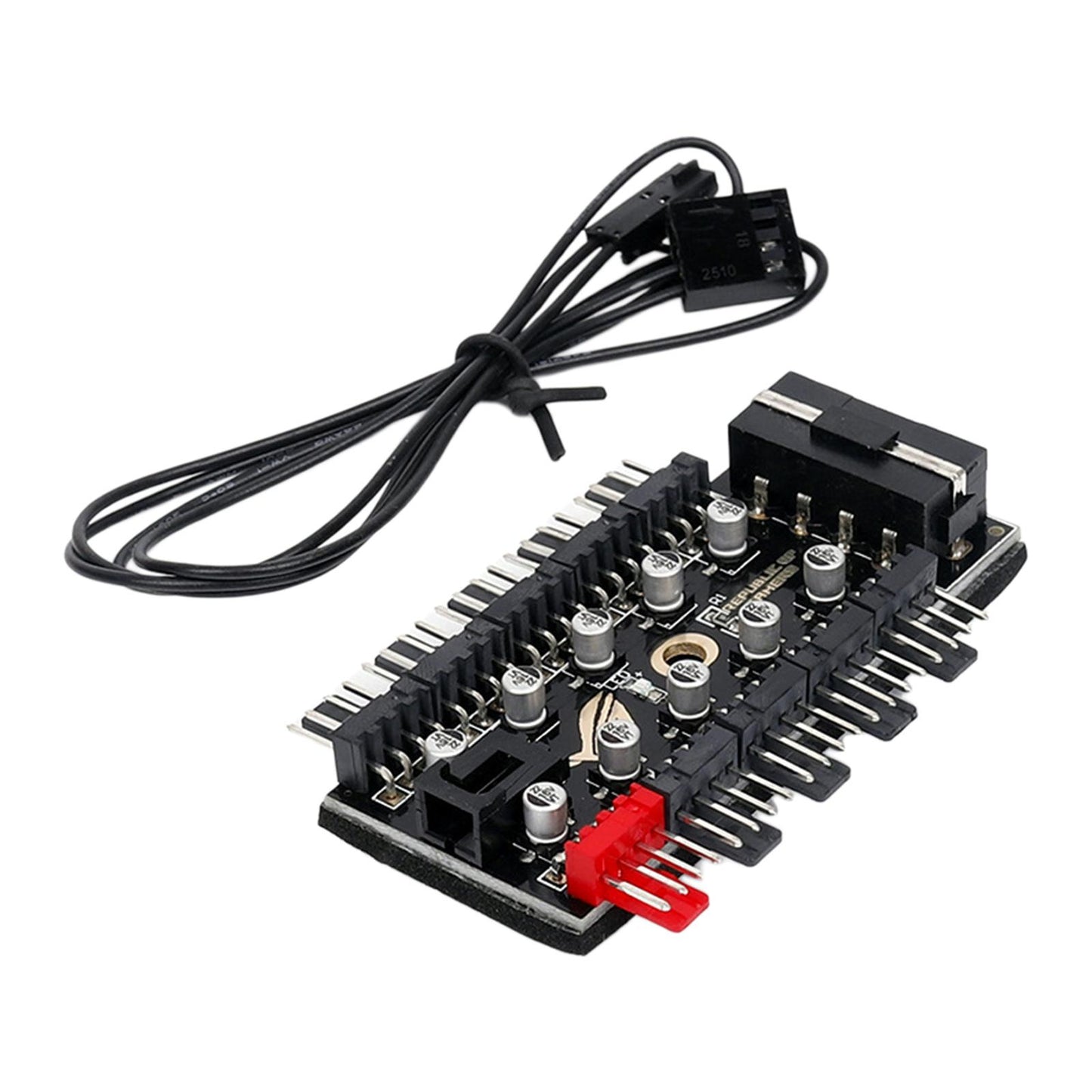 1 to 10 pin PWM Cooler Fan HUB Splitter Extension Socket 12V 4D interface