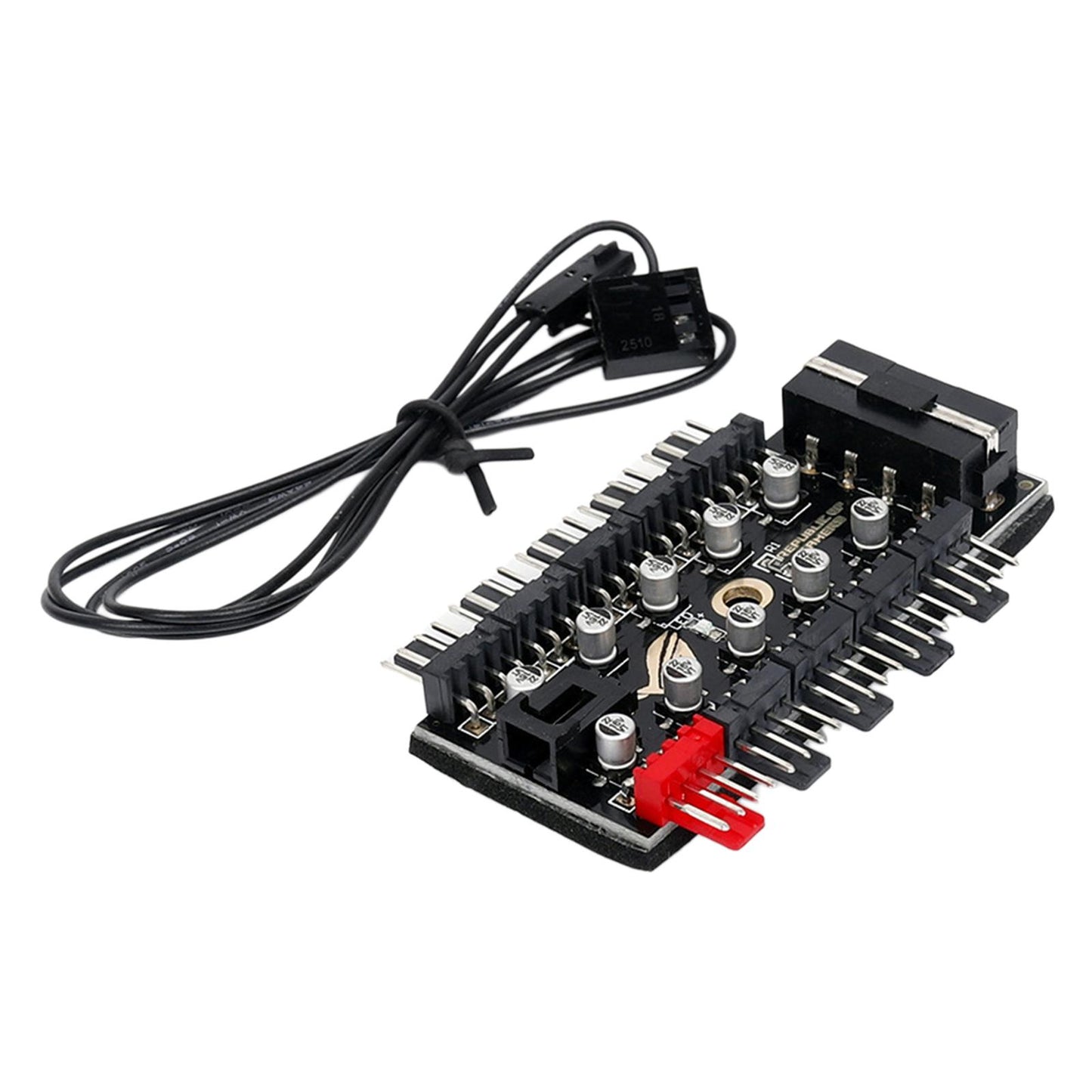 1 to 10 pin PWM Cooler Fan HUB Splitter Extension Socket 12V 4D interface