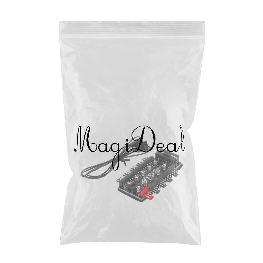 1 to 10 pin PWM Cooler Fan HUB Splitter Extension Socket 12V 4D interface