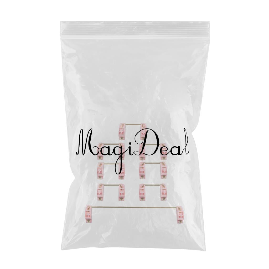 Gold Plated PCB Screw-in Stabilizers 2U 6.25U 8Pcs for 104 108 96 Pink