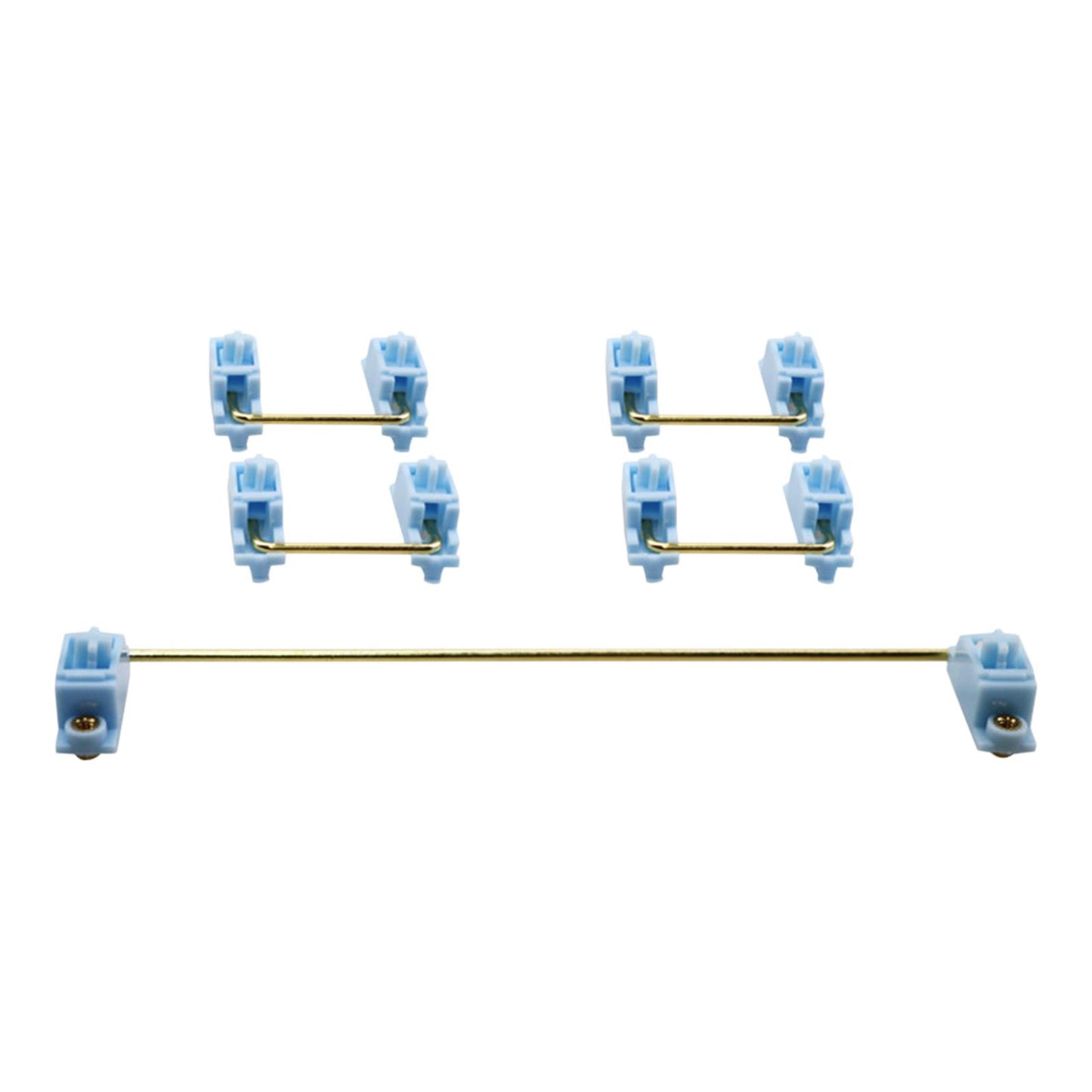 Gold Plated PCB Screw-in Stabilizers 2U 6.25U 5Pcs for 60 87 Blue