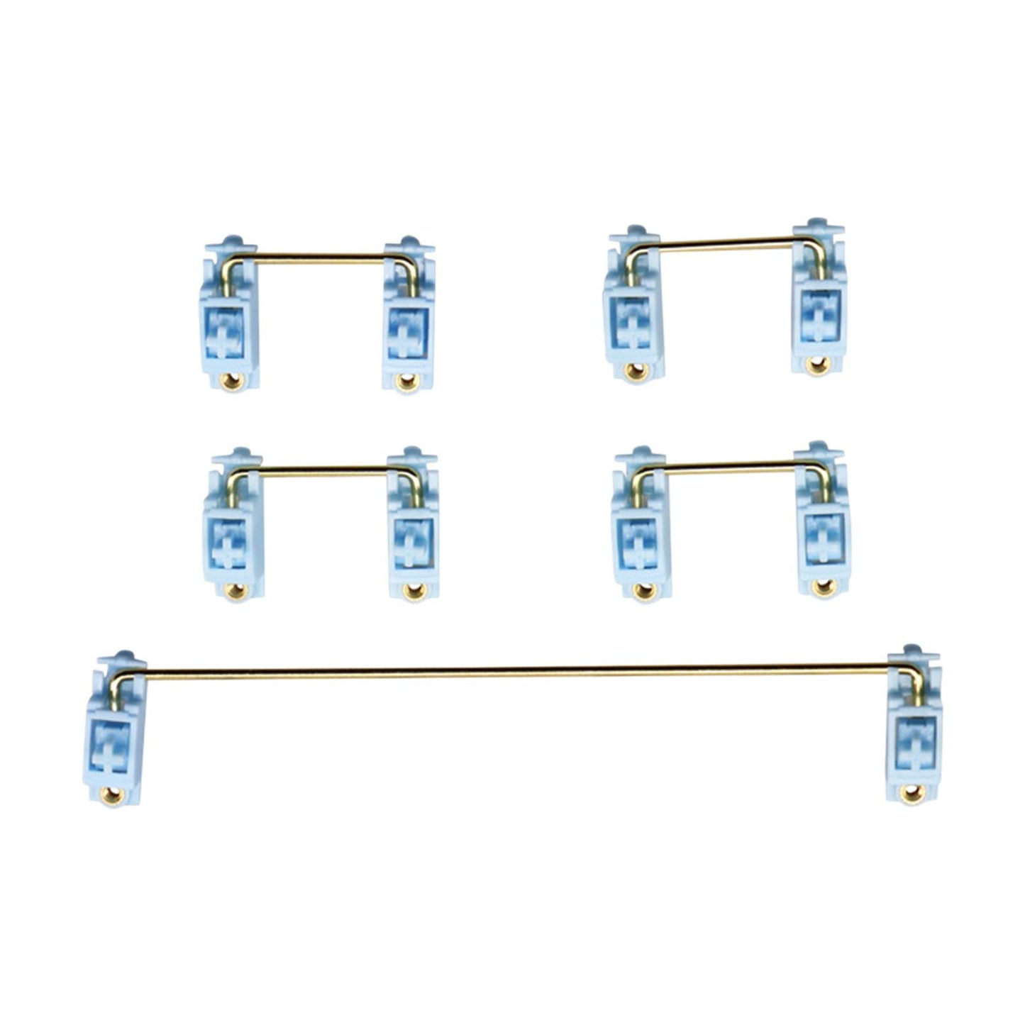 Gold Plated PCB Screw-in Stabilizers 2U 6.25U 5Pcs for 60 87 Blue