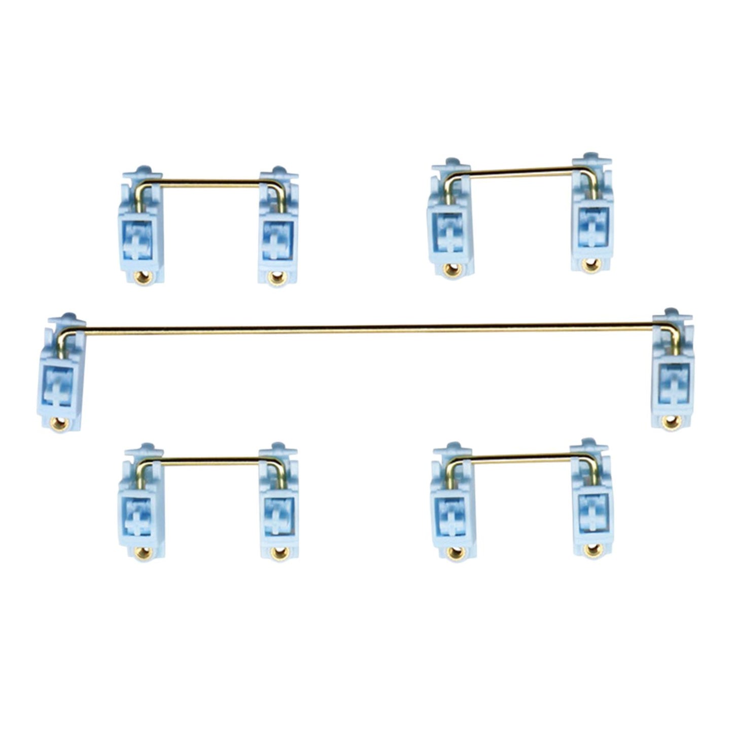 Gold Plated PCB Screw-in Stabilizers 2U 6.25U 5Pcs for 60 87 Blue
