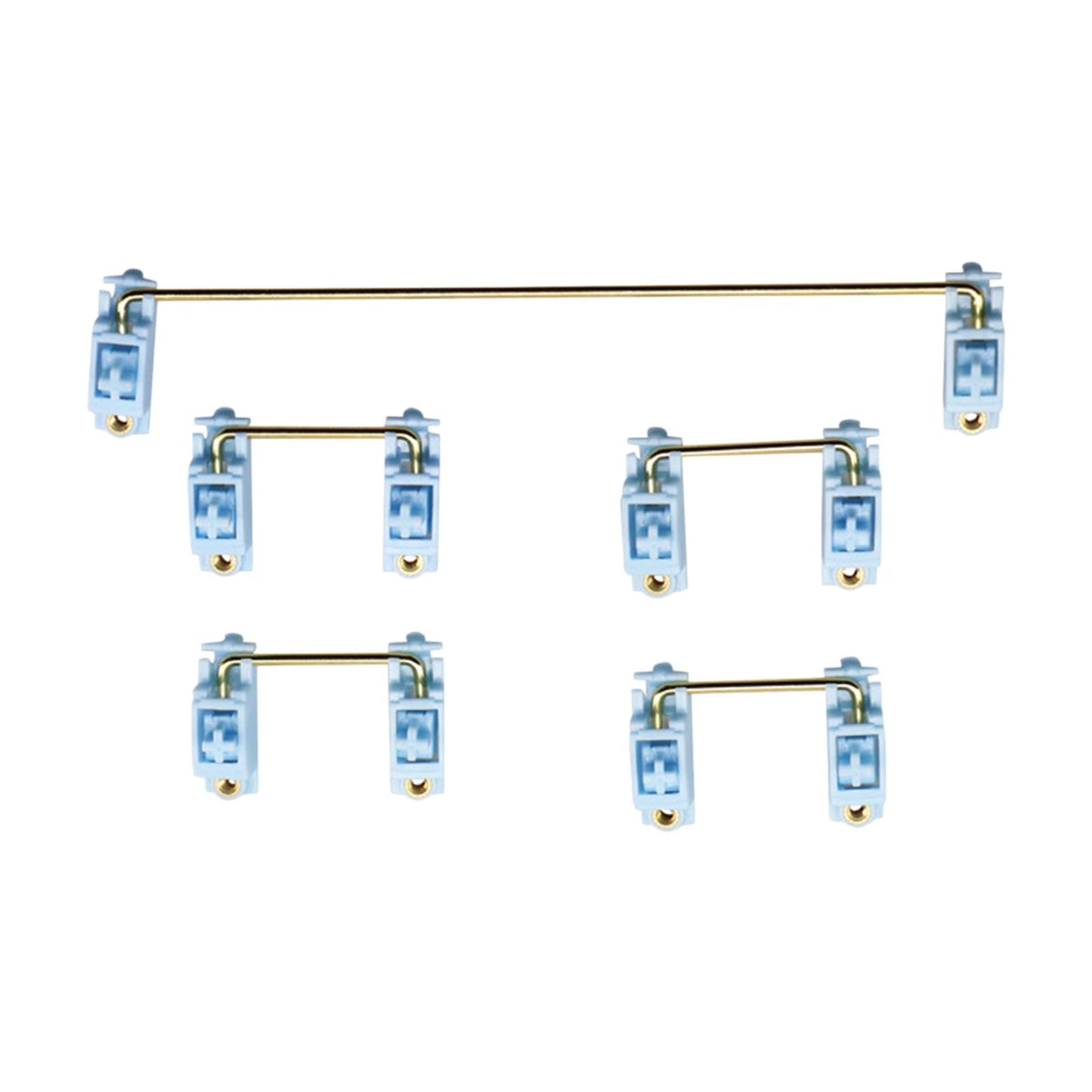 Gold Plated PCB Screw-in Stabilizers 2U 6.25U 5Pcs for 60 87 Blue