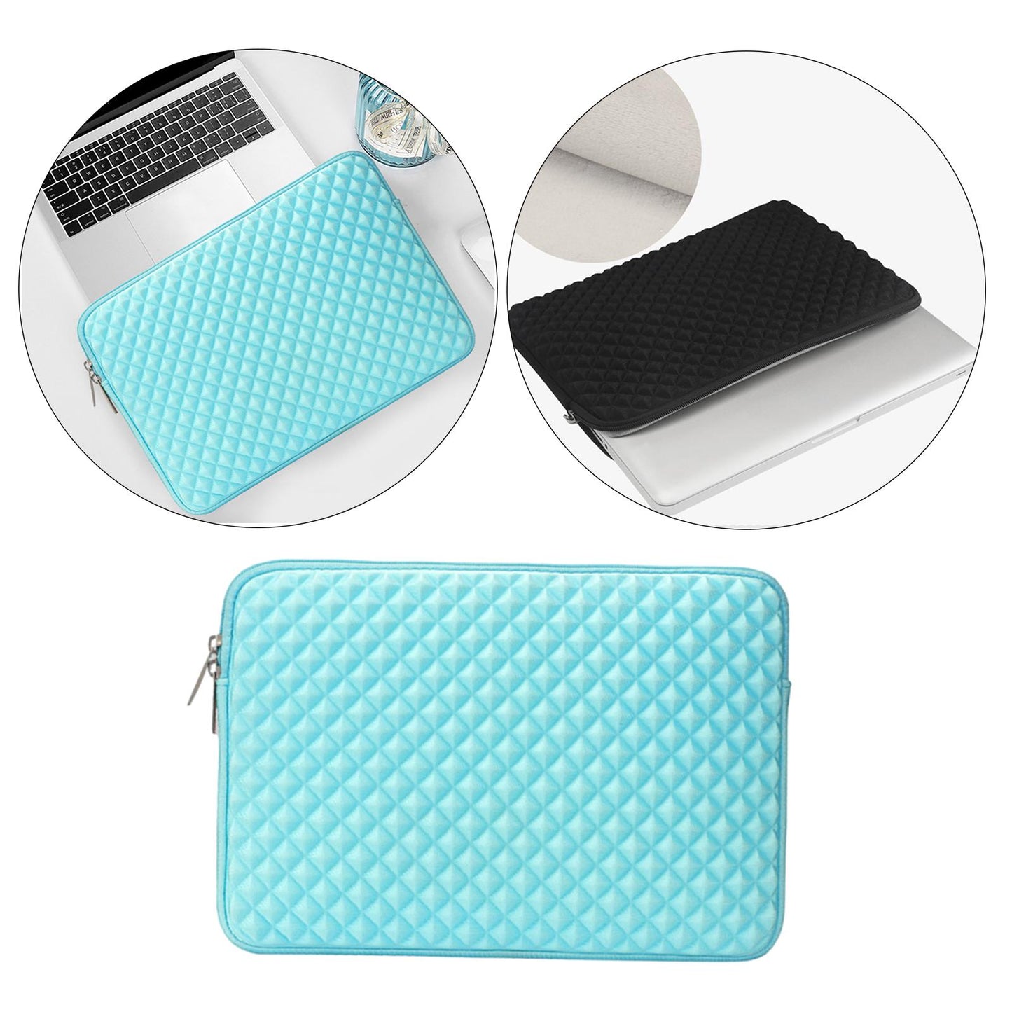 Slim Laptop Sleeve Computer Water Repellent Protective Case Blue 13.3inch