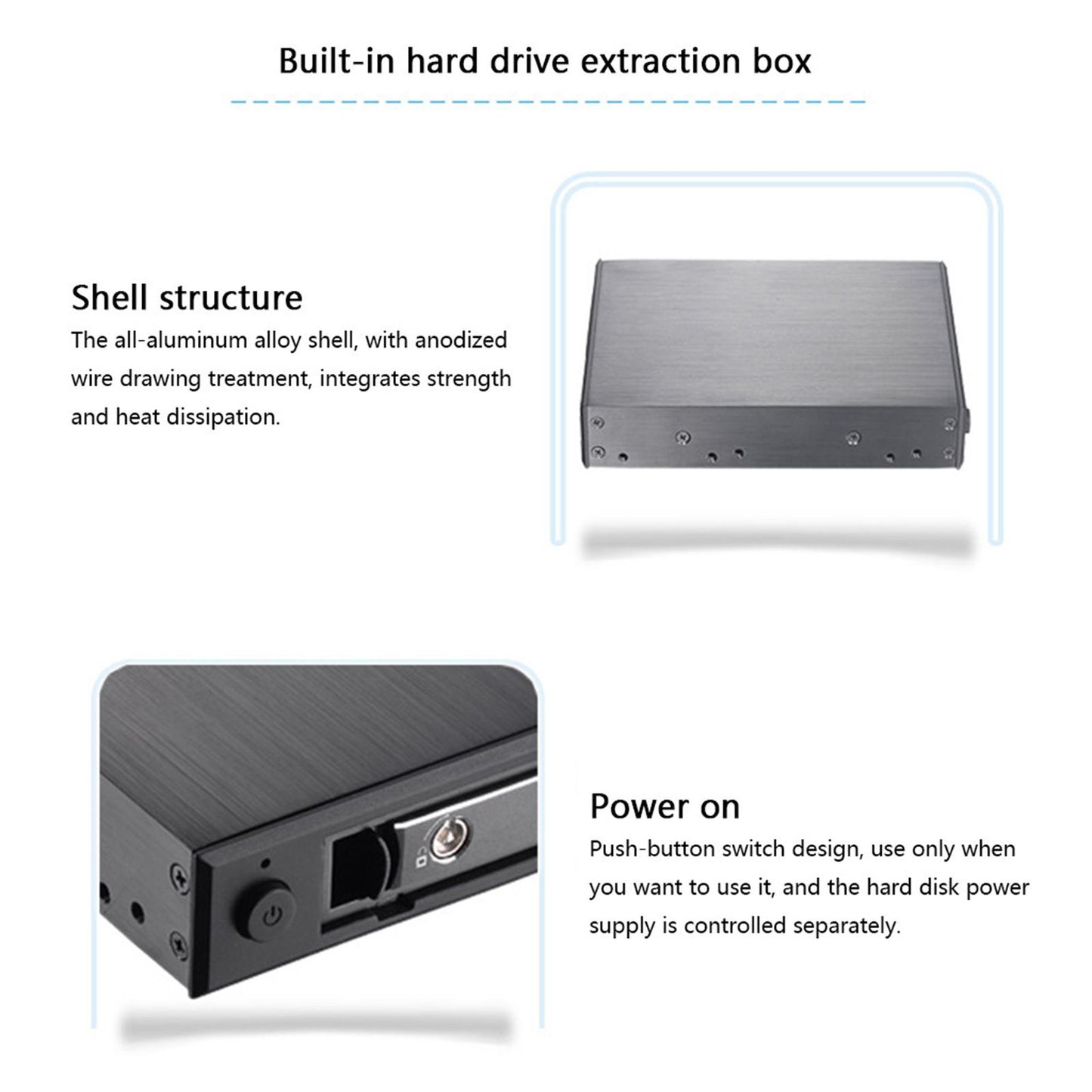 2.5 Aluminum Internal SATA Backplane Enclosure 2.5 SATA HDD/SSD Enclosure"