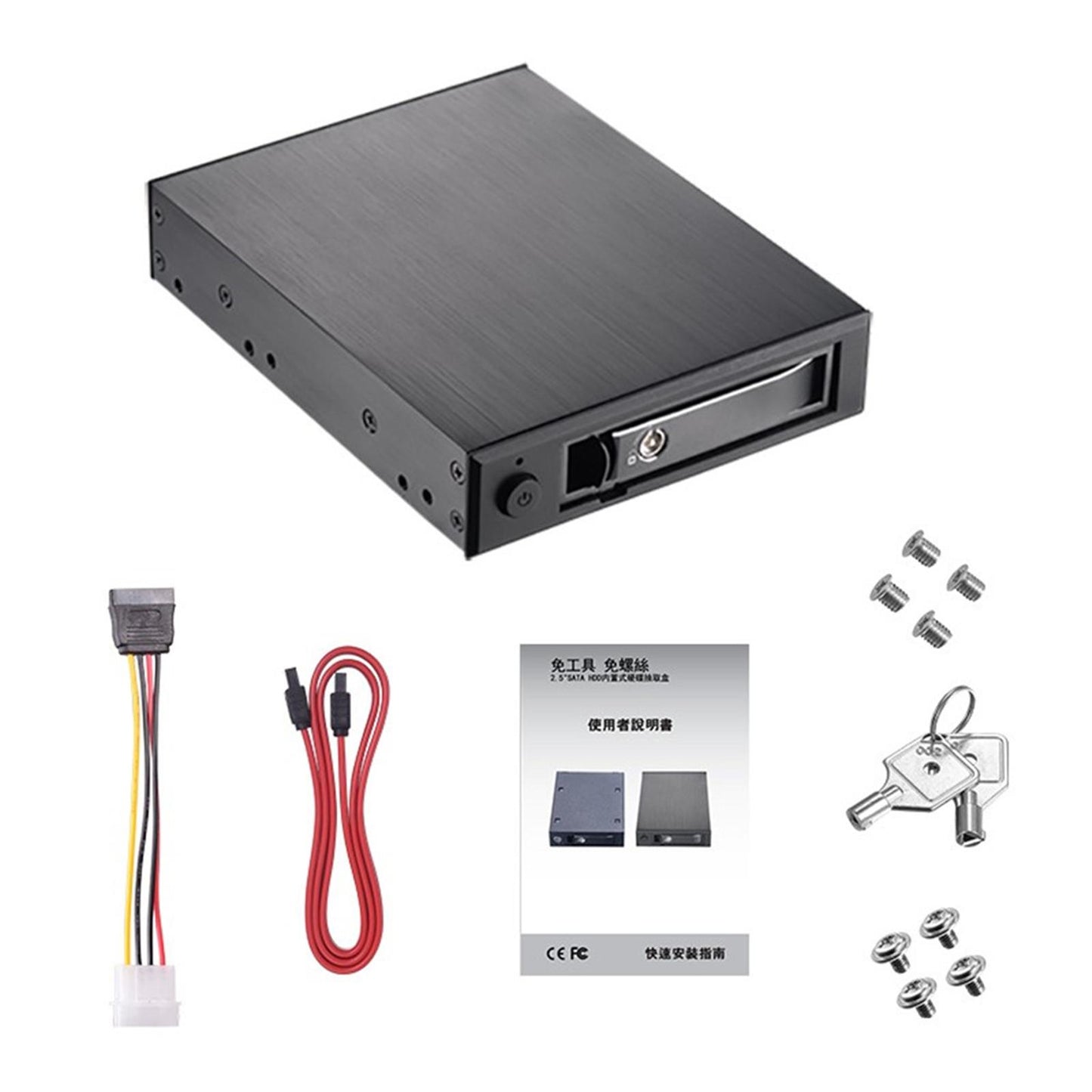 2.5 Aluminum Internal SATA Backplane Enclosure 2.5 SATA HDD/SSD Enclosure"