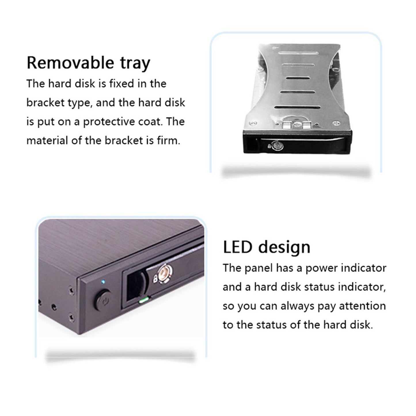 2.5 Aluminum Internal SATA Backplane Enclosure 2.5 SATA HDD/SSD Enclosure"