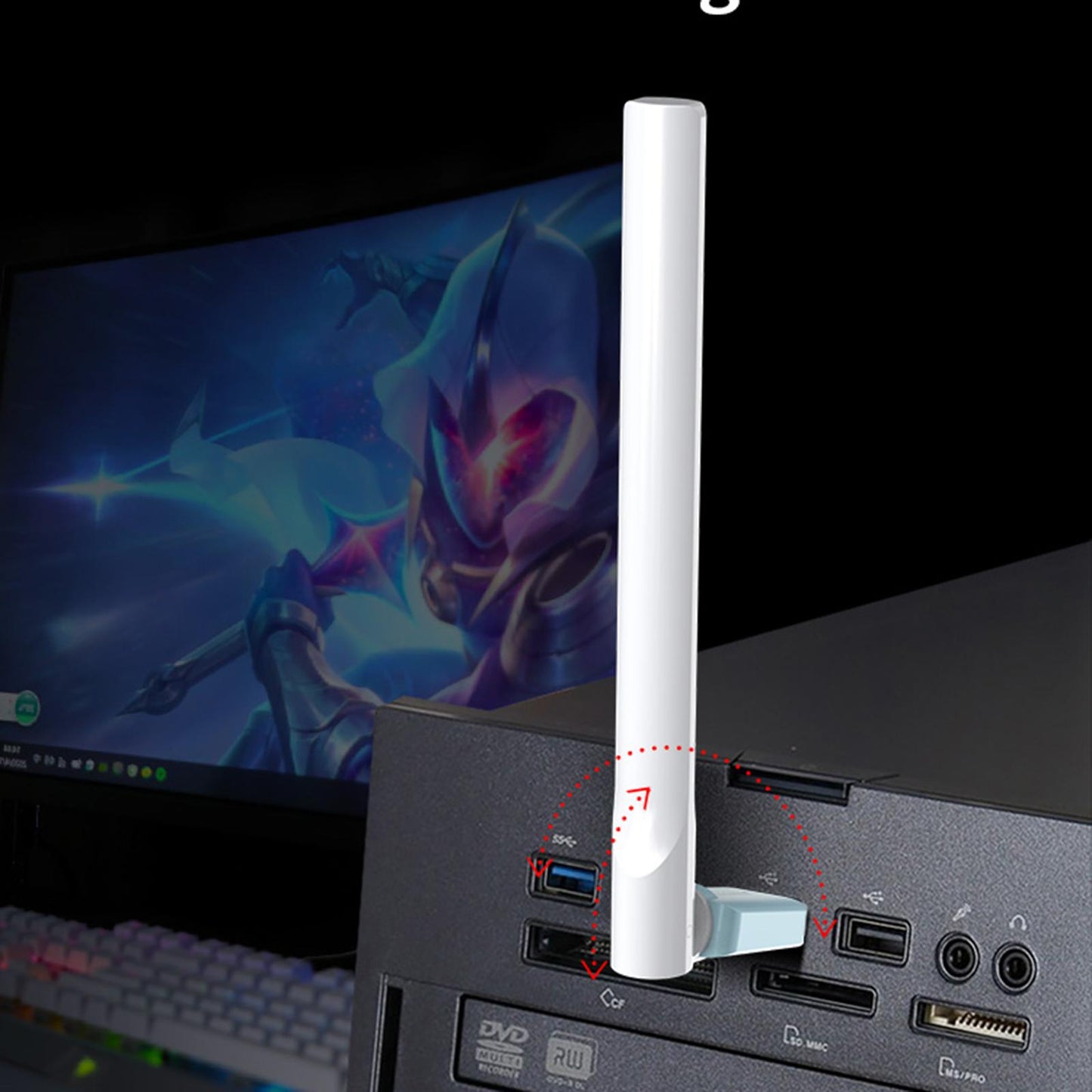 Wireless USB WiFi Adapter Receiver Network Adapter 600Mbps for PC Laptop