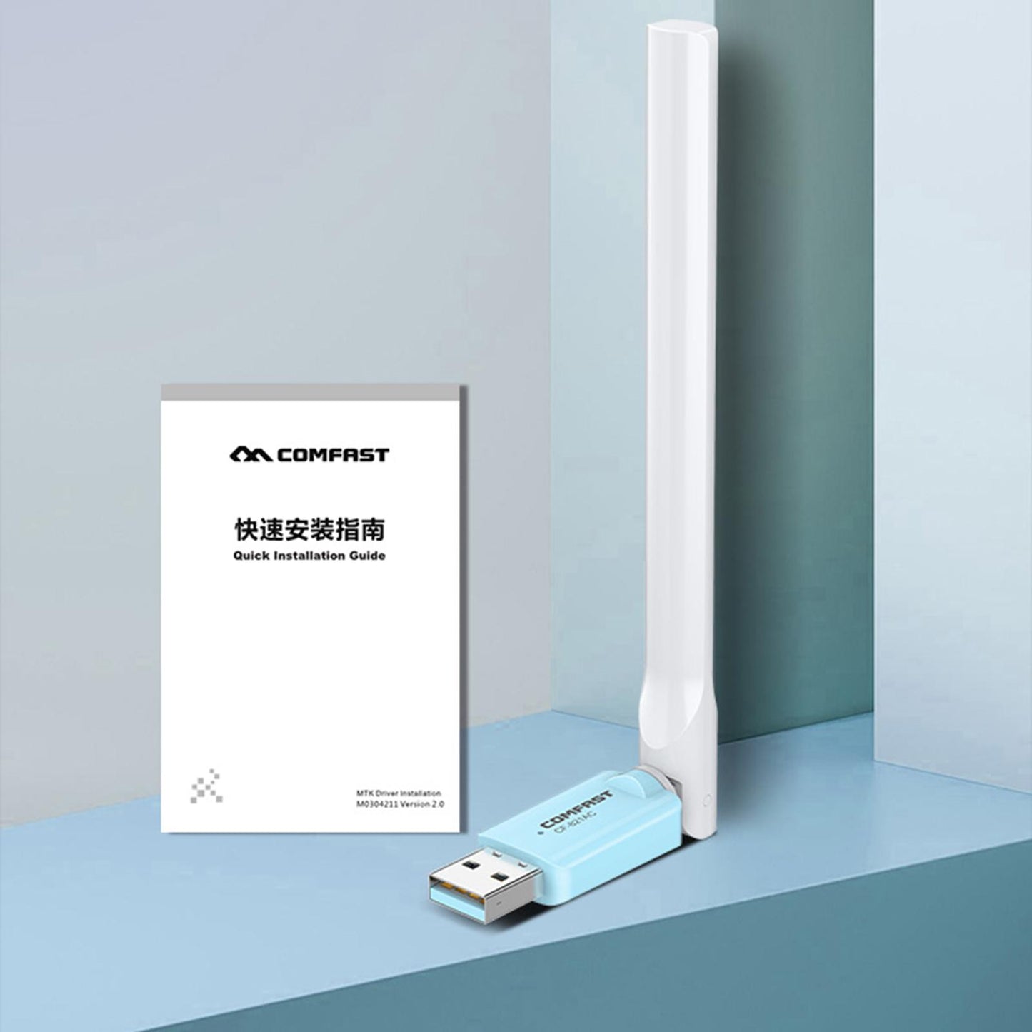 Wireless USB WiFi Adapter Receiver Network Adapter 600Mbps for PC Laptop