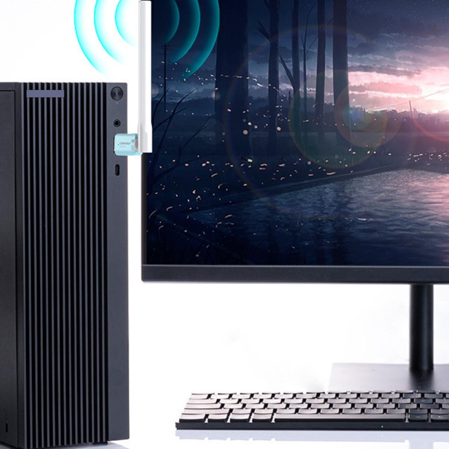 Wireless USB WiFi Adapter Receiver Network Adapter 600Mbps for PC Laptop