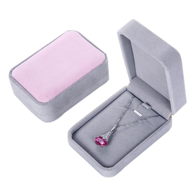 Exquisite High-end Flannel Jewelry Ornaments Box Accessories Gift Packed Box, Necklace Box (Style1)
