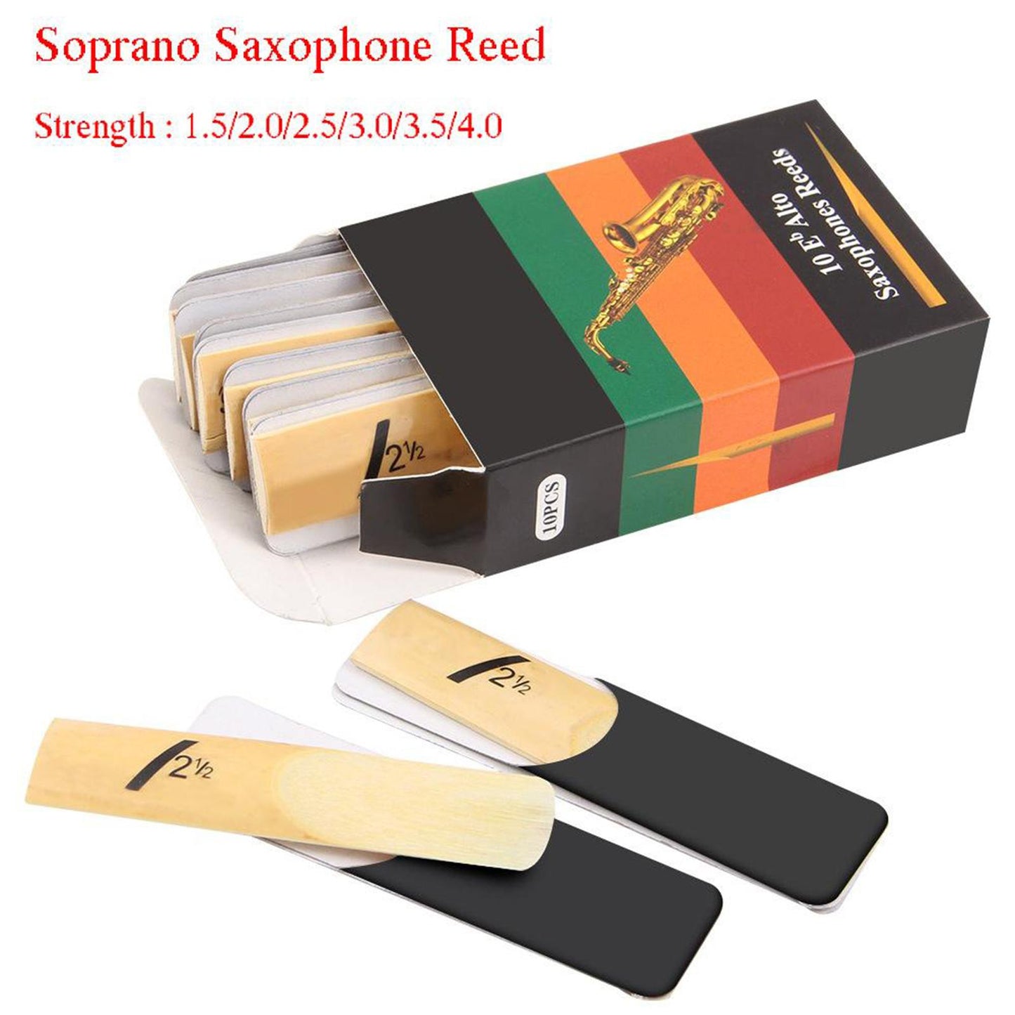 10pcs/pack Traditional Alto Sax Saxophone Reeds 2.0