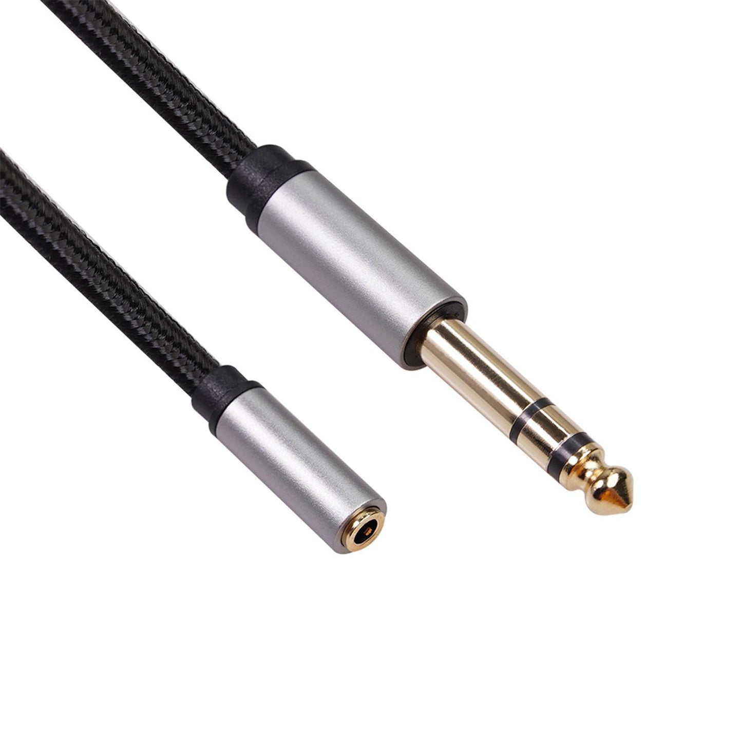 Headphone Adapter 6.35mm Female to 3.5mm Male Stereo Audio Adapter 0.3 meter