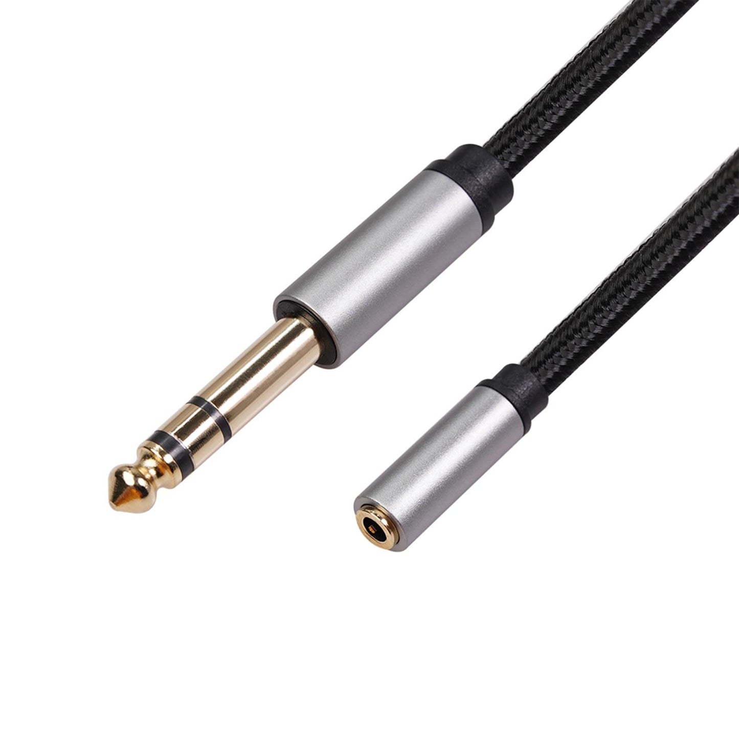 Headphone Adapter 6.35mm Female to 3.5mm Male Stereo Audio Adapter 0.3 meter