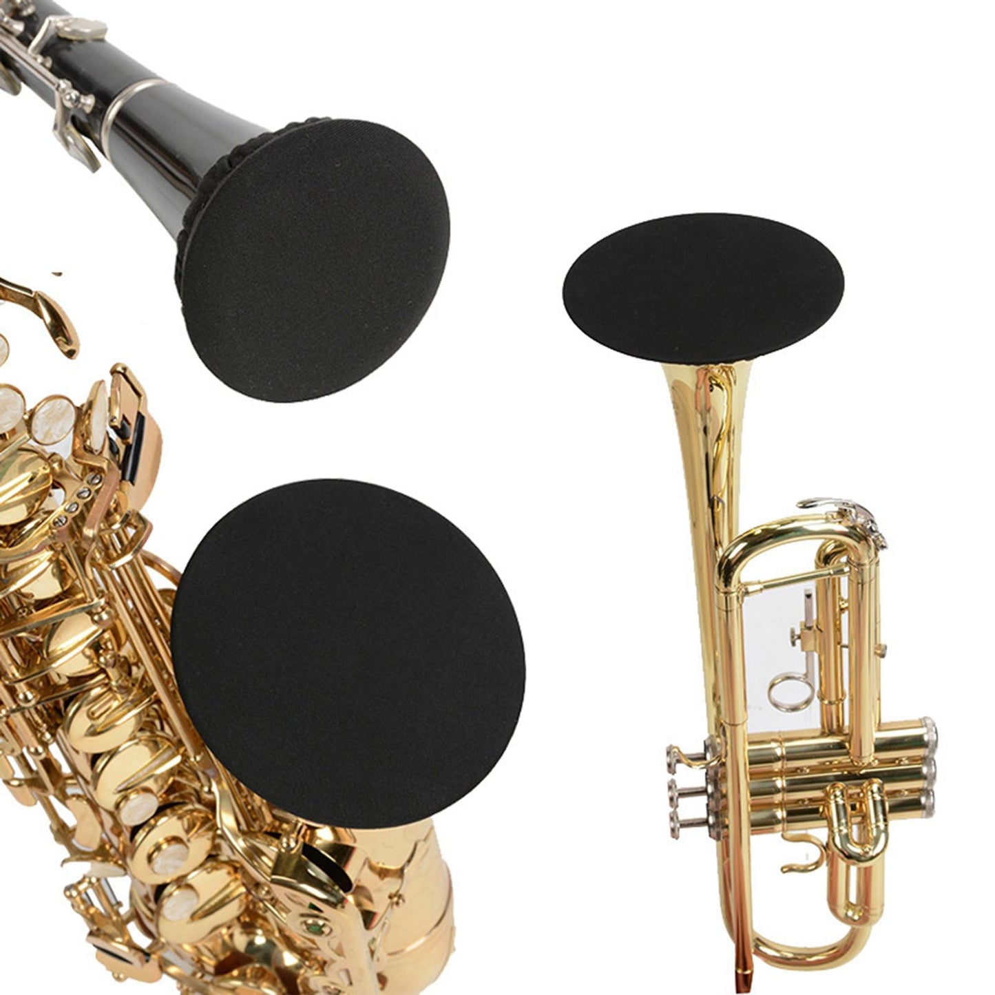 Black Trumpet Alto Tenor Sax Clarinet Bell Cover For Tenor Sax