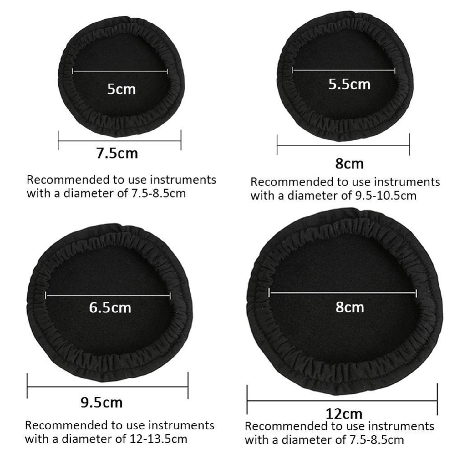 Black Trumpet Alto Tenor Sax Clarinet Bell Cover For Soprano Sax