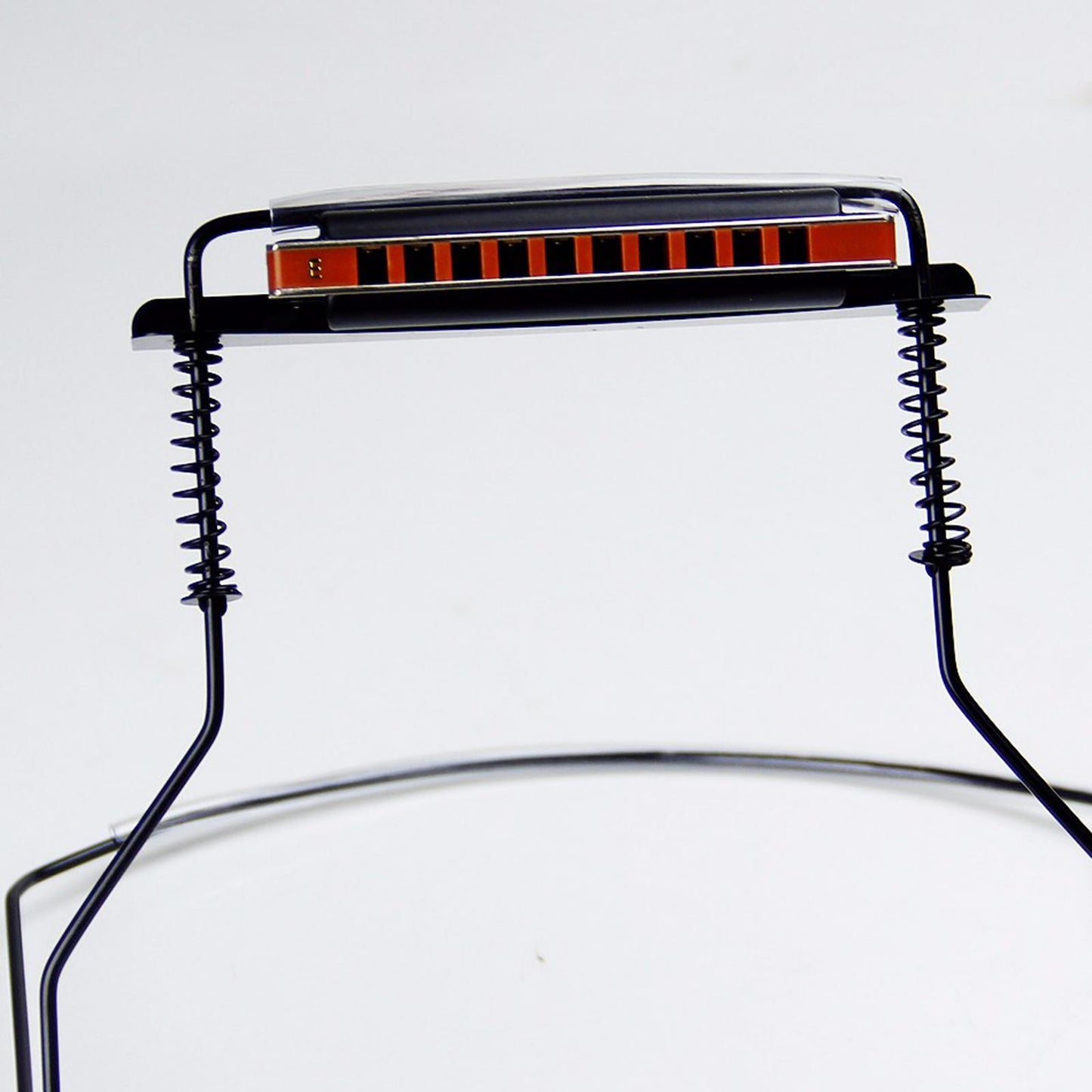 Harmonica Holder Adjustable Professional Neck Stand Gold for 10 Holes