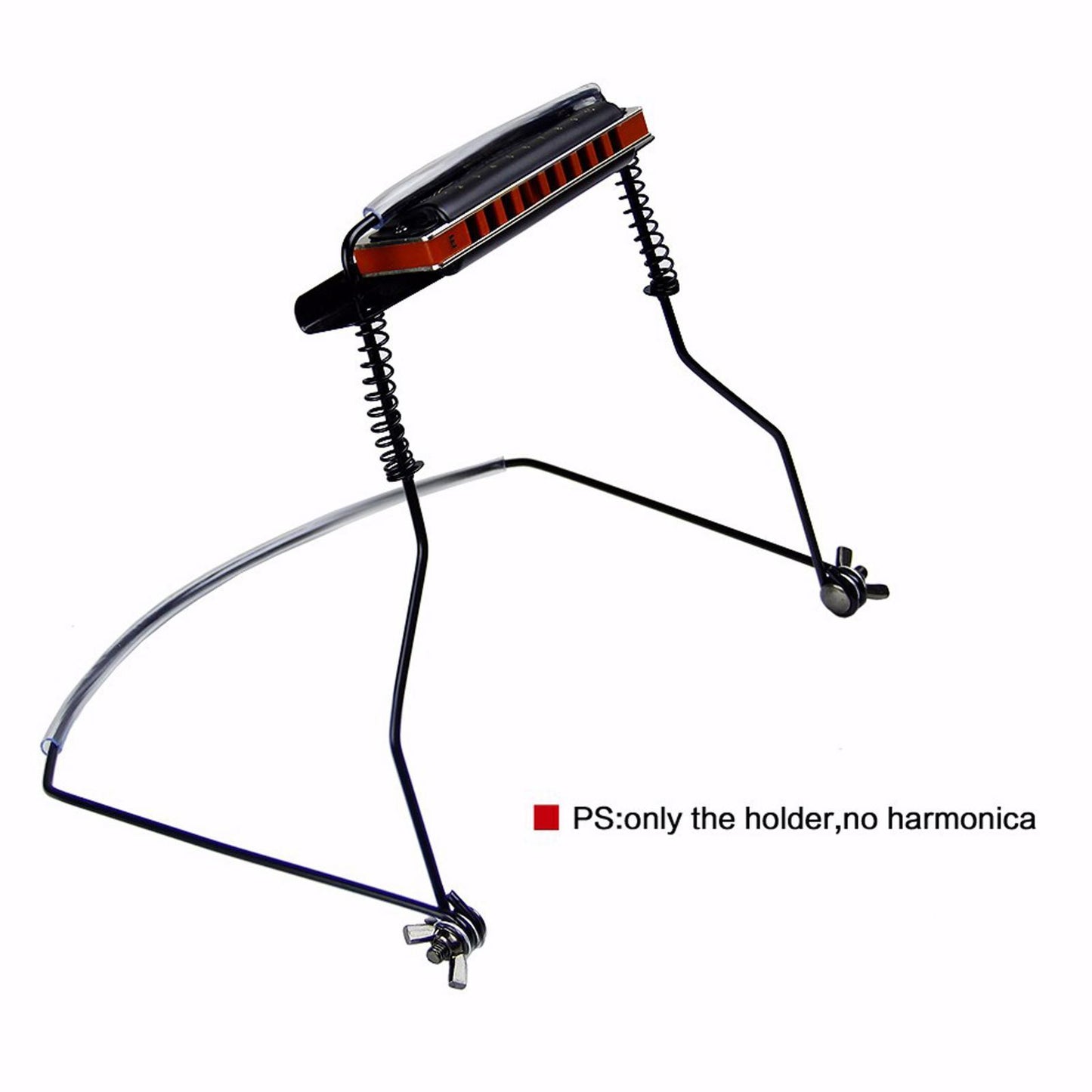 Harmonica Holder Adjustable Professional Neck Stand Silver for 24 Holes