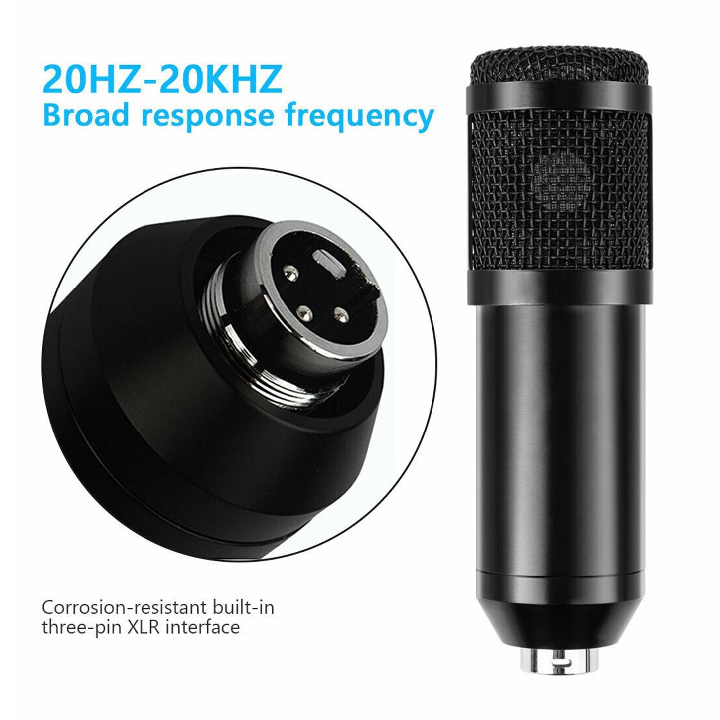 Broadcasting Studio Recording Condenser Microphone Kit Computer Cardioid Mic