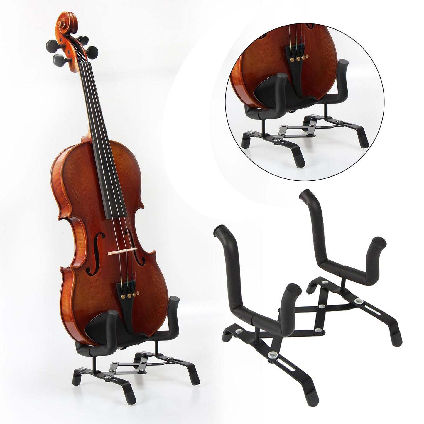 Adjustable Ukulele Stand Universal for Violin Ukulele Shelf Pad Foam Protect