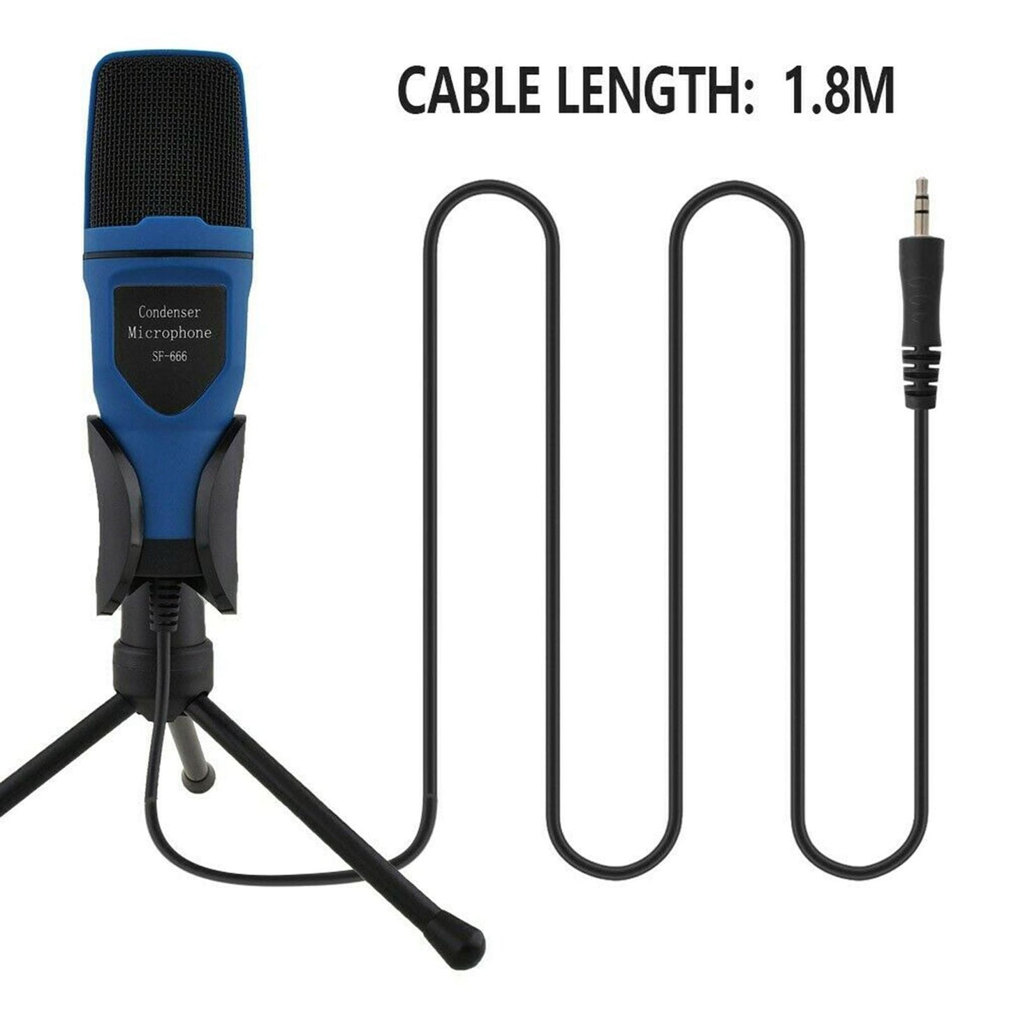 USB Microphone Computer Condenser PC Gaming Mic with Desktop Tripod Stand