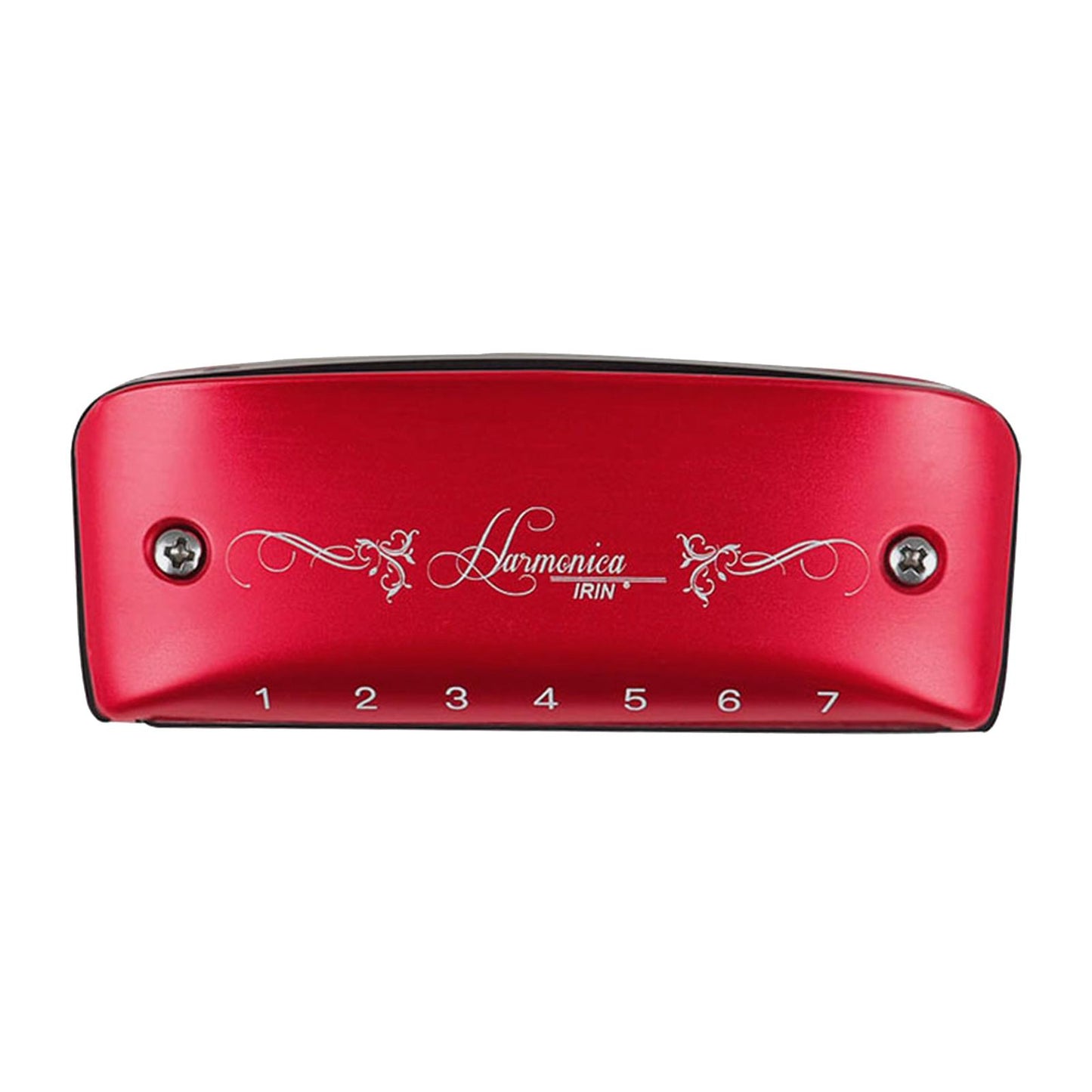14 Tone Harmonica and Neck Strap Gift for Beginners Students Musical Lovers red