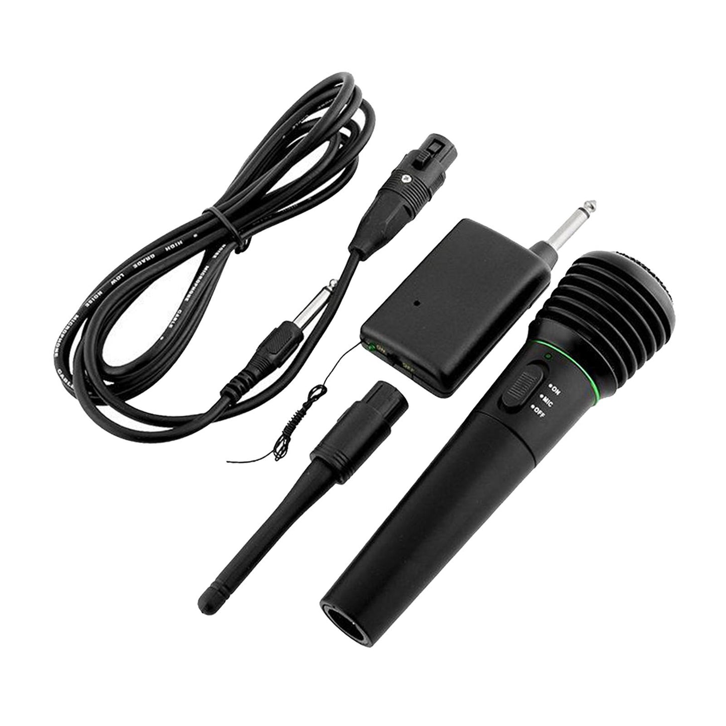 Pro VHF Wireless Wired 2 in 1 Handheld Microphone System for Singing Karaoke