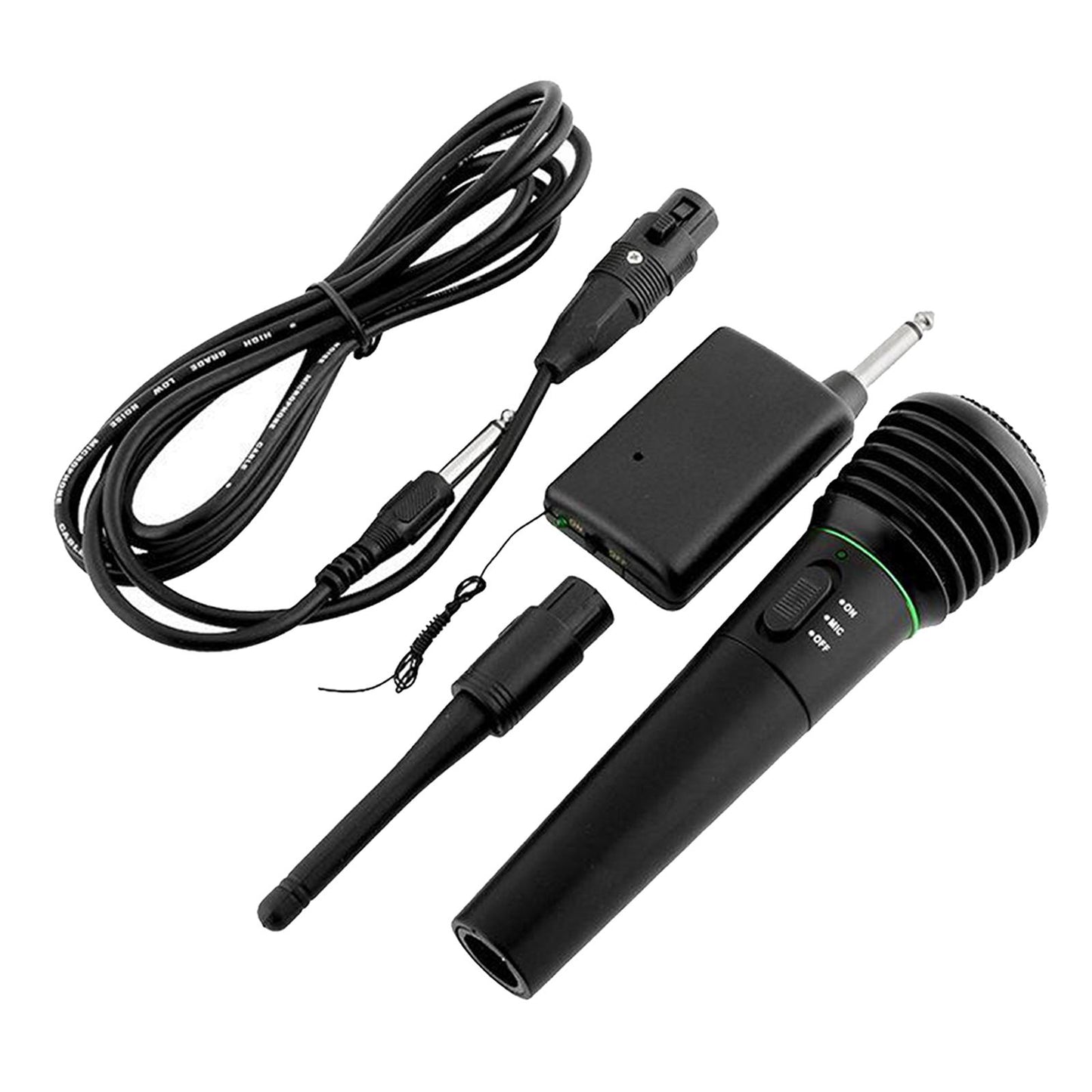 Pro VHF Wireless Wired 2 in 1 Handheld Microphone System for Singing Karaoke