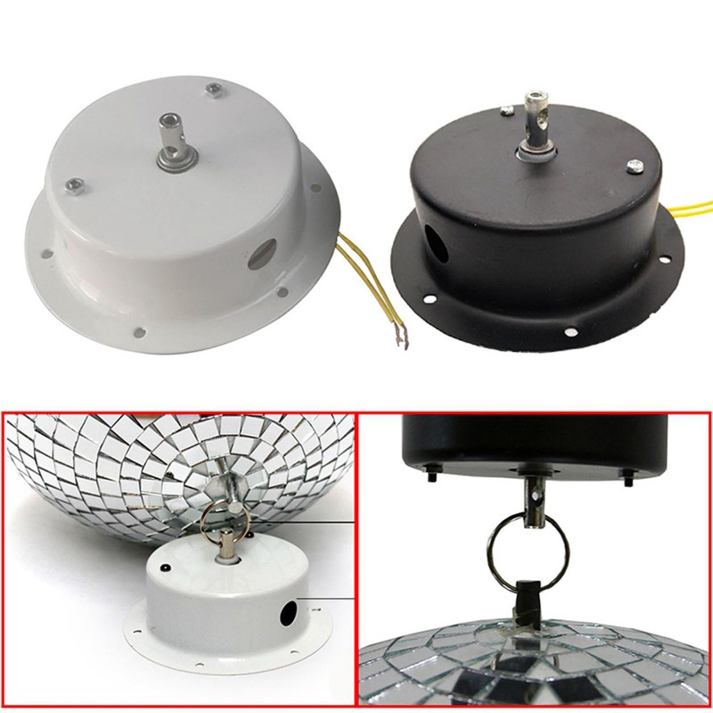 Rotating Mirror Disco Ball Motor Hanging DJ Mirror Reflection 1.5 RPM 110V