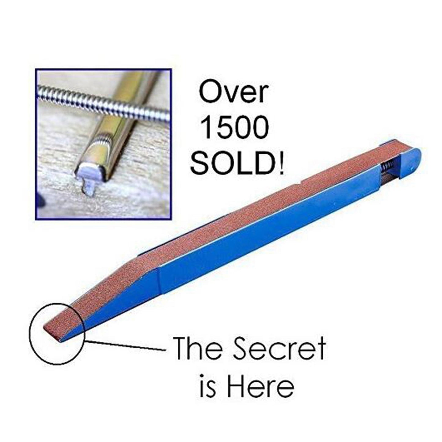 Guitar Fret Crowning Level File Electirc Guitar Tool Kit 180 Grit Blue
