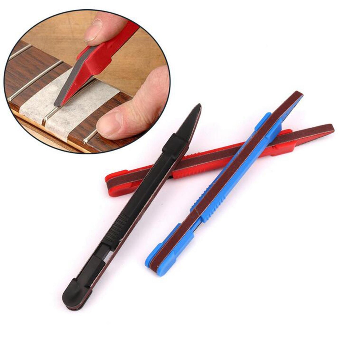 Guitar Fret Crowning Level File Electirc Guitar Tool Kit 240 Grit Black