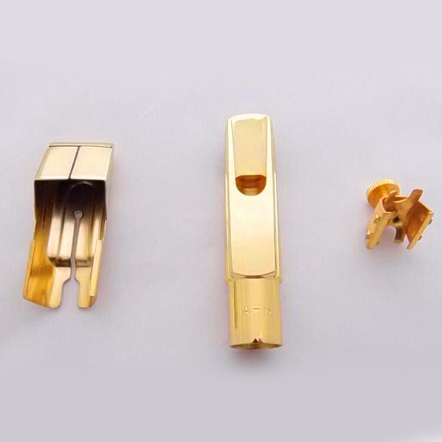 Alto Saxophone Mouthpiece with Ligature and Cap for Beginners Golden Size 6