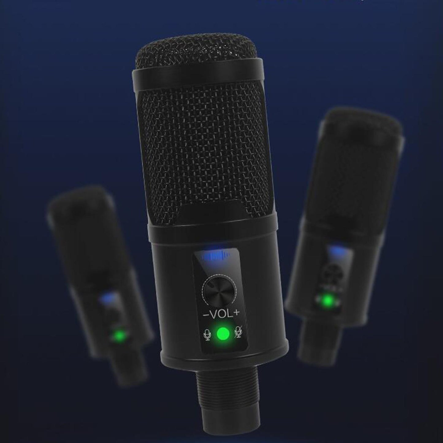 USB Microphone Kit with Mute Key Condenser Computer Cardioid Mic Recording