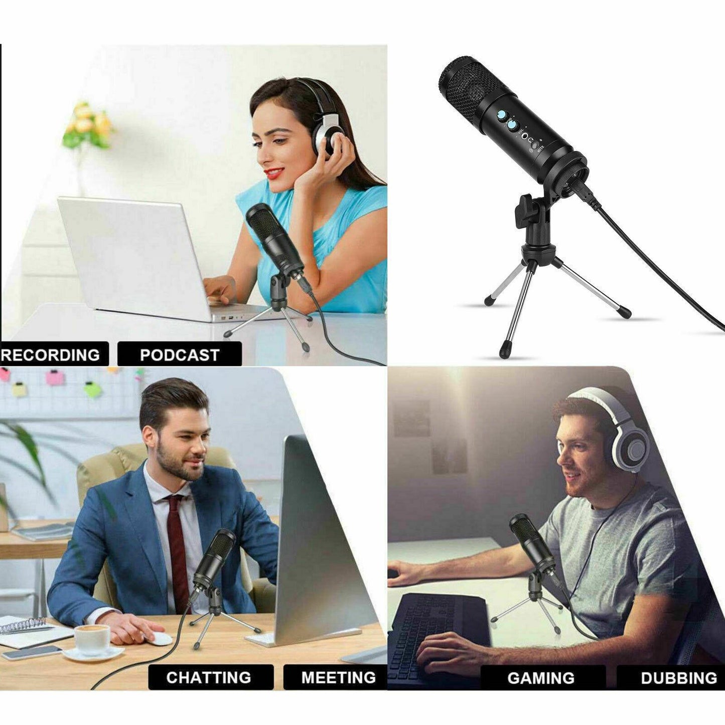 Studio Condenser Microphone Recording Podcast Cardioid Mic Sponge Cover