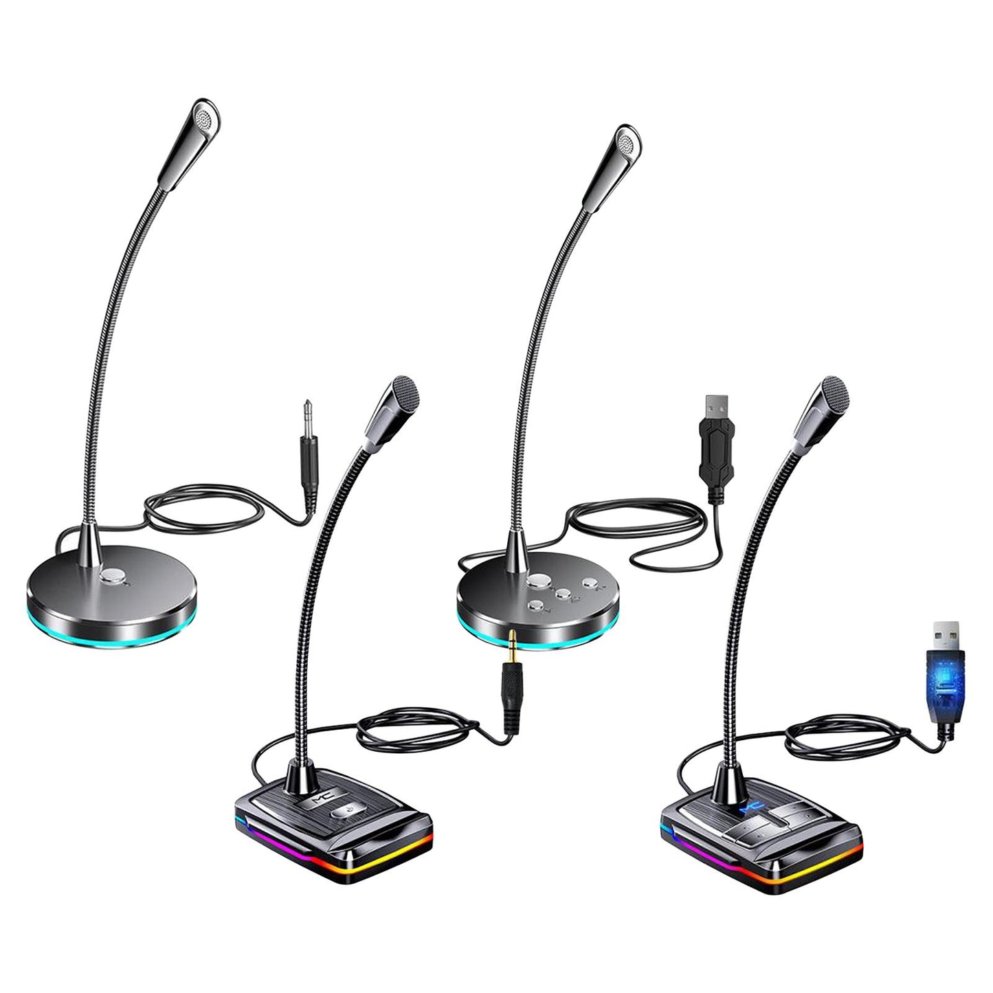 Desktop Stand Microphone Flexible Adjustable Gooseneck Style 1