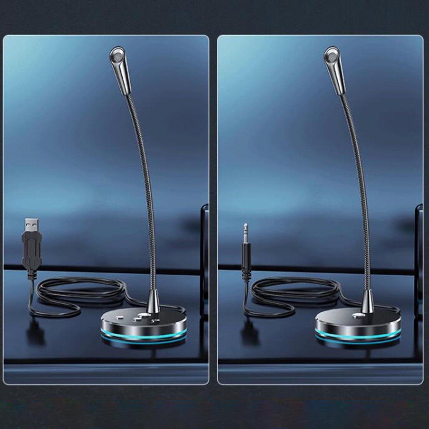 Desktop Stand Microphone Flexible Adjustable Gooseneck Style 2