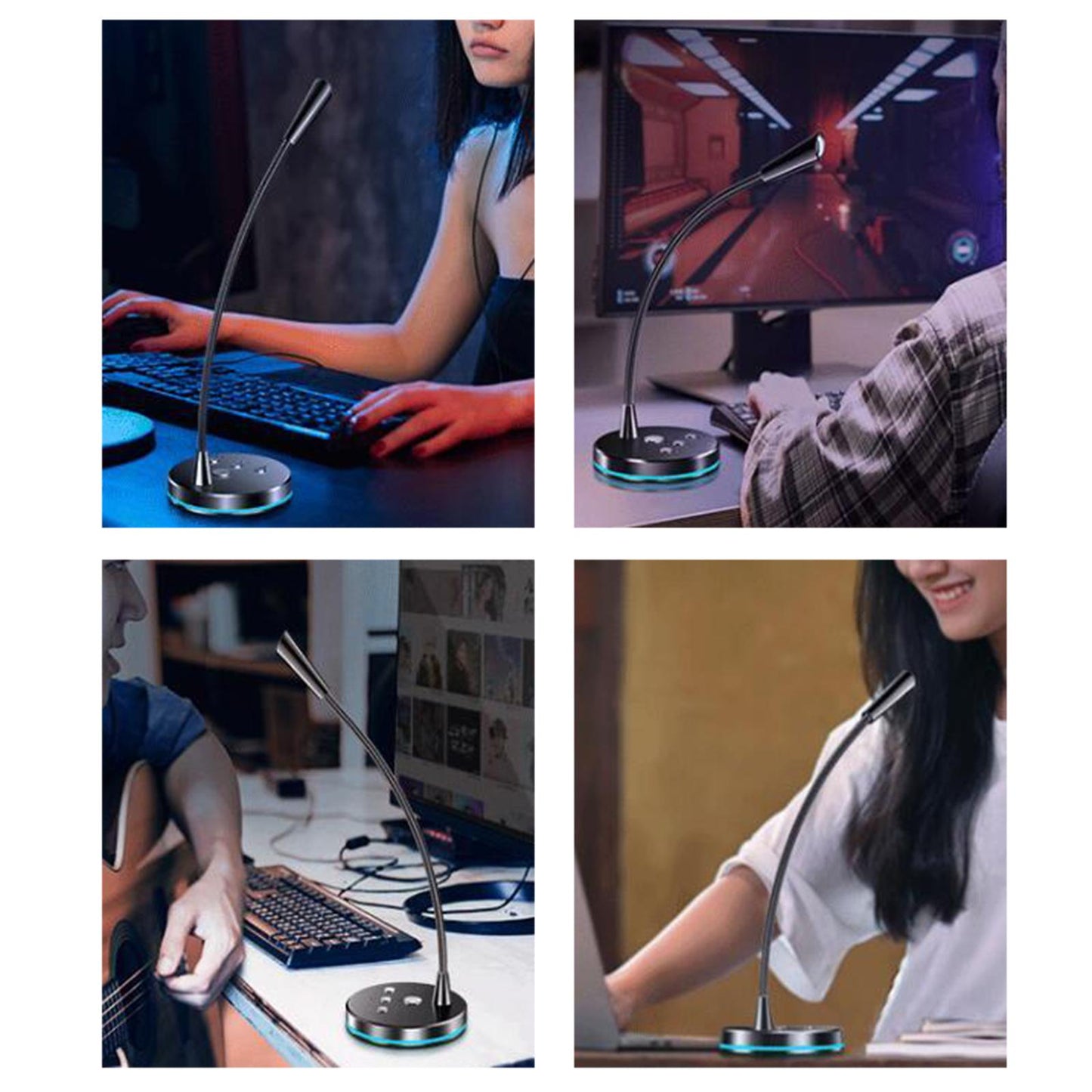 Desktop Stand Microphone Flexible Adjustable Gooseneck Style 2