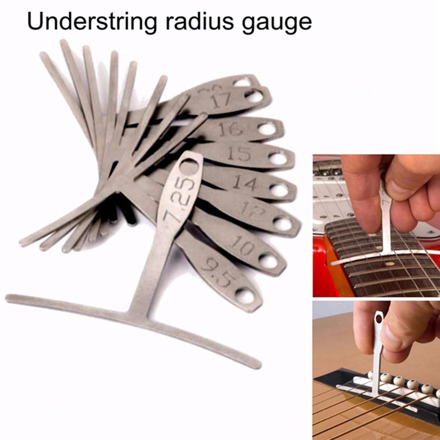 Guitar Luthier Tools Kit String Action Ruler Gauge Feeler Gauge Style 1