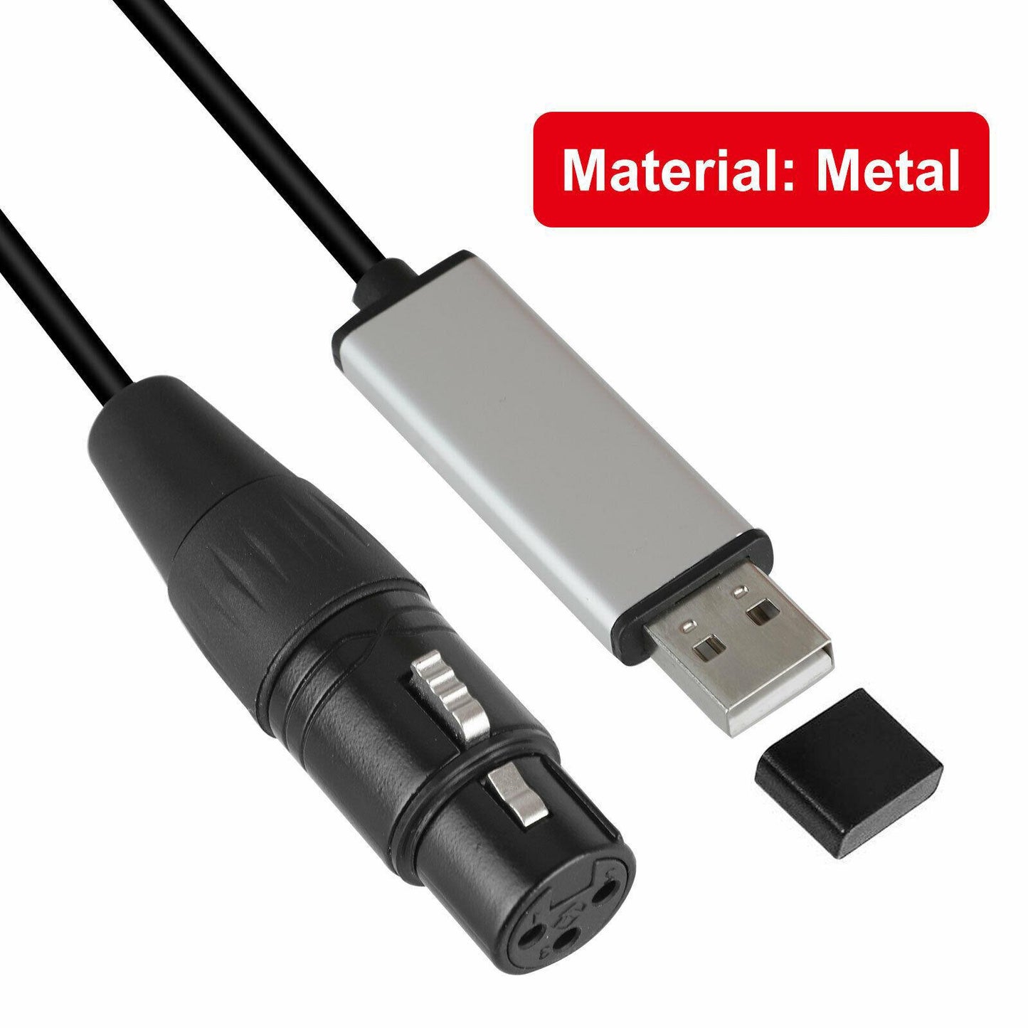 USB to RS485 XLR Female DMX512 XLR Computer PC Stage Studio Cable 5m