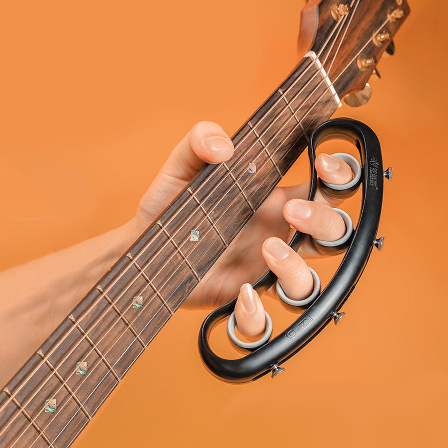 Guitar Finger Exerciser Guitar Piano Trainer Finger Speed Practice Orange
