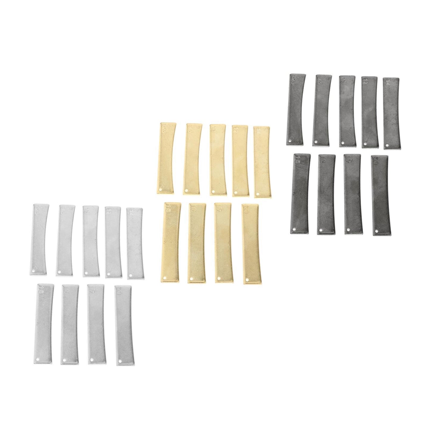 9x Brass Guitar 7.25/9.5/10/12/14/15/16/17/20 Fret Press Caul Insert Golden